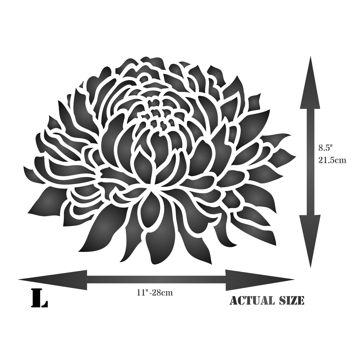 Chrysanthemum Stencil - Large Flower Flora Mums