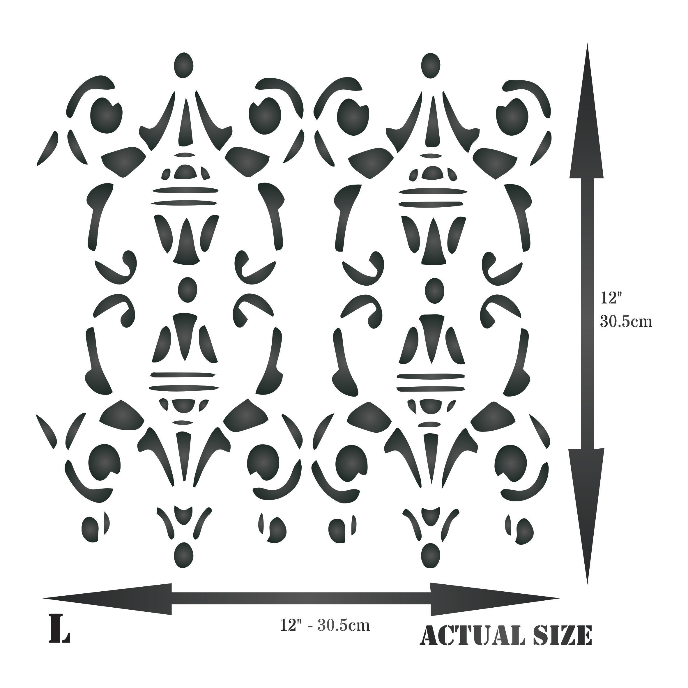 African Tile Stencil - Tile Size Reusable Floor Furniture