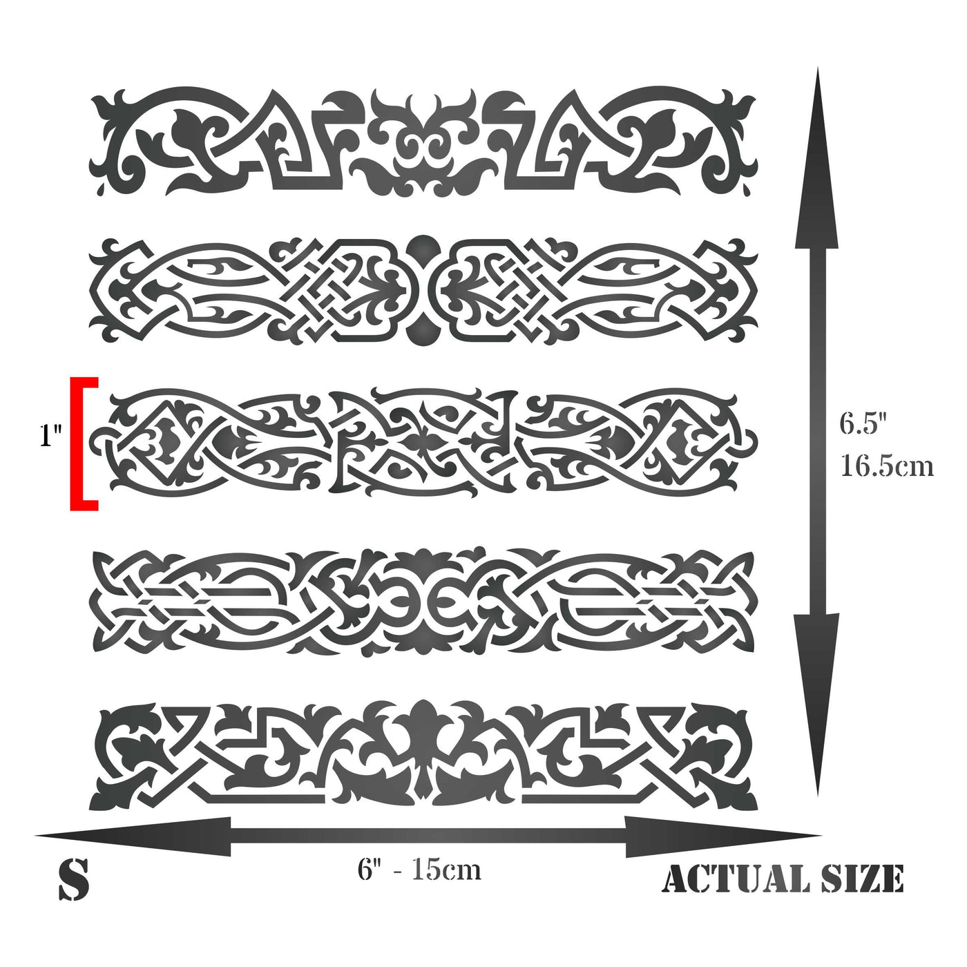 Celtic Clip Stencil - Irish Celts Viking Knotwork Woven Ethnic Braided