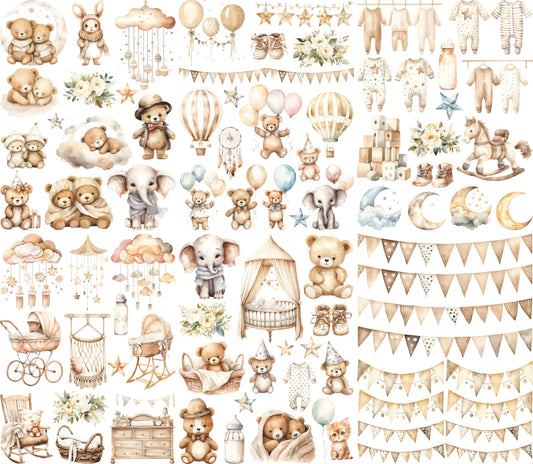 Nursery Decoupage Rice Paper, 20.32 x 26.67 cm - for Decoupage Scrapbooking Craft