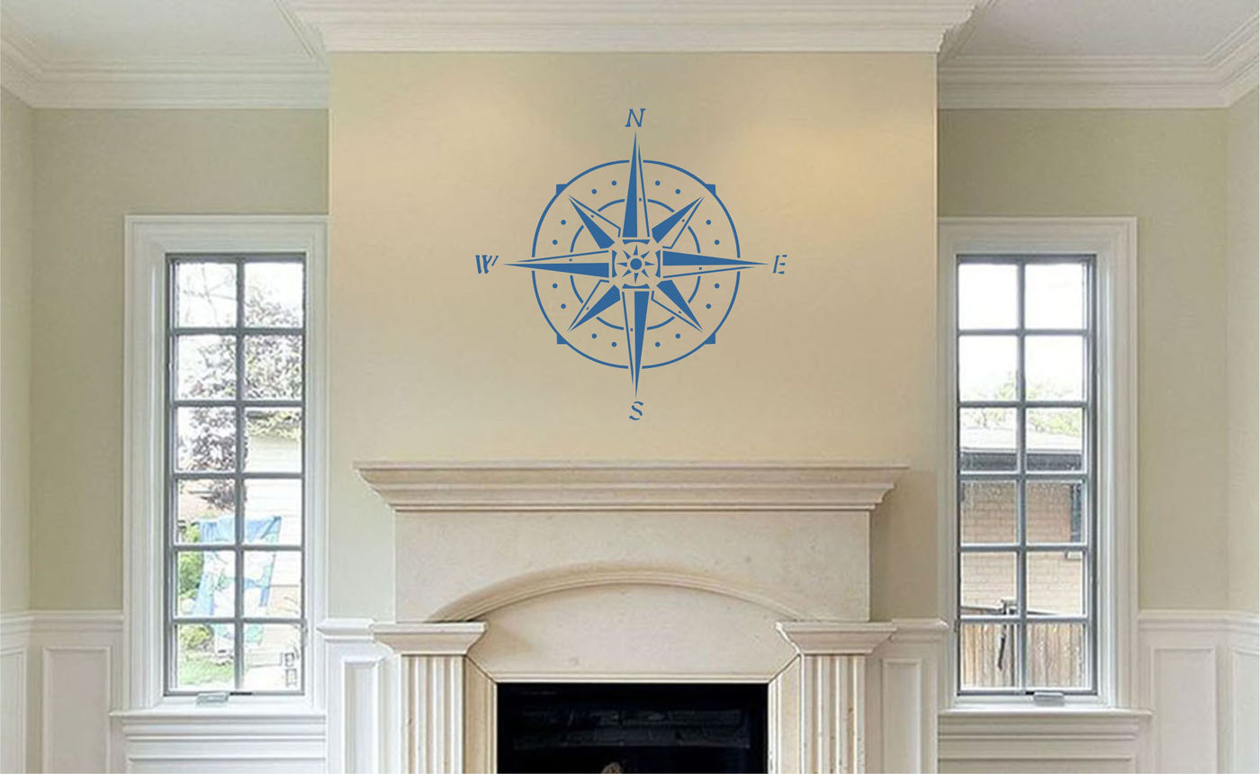 Compass Stencil - Ocean Nautical Seashore