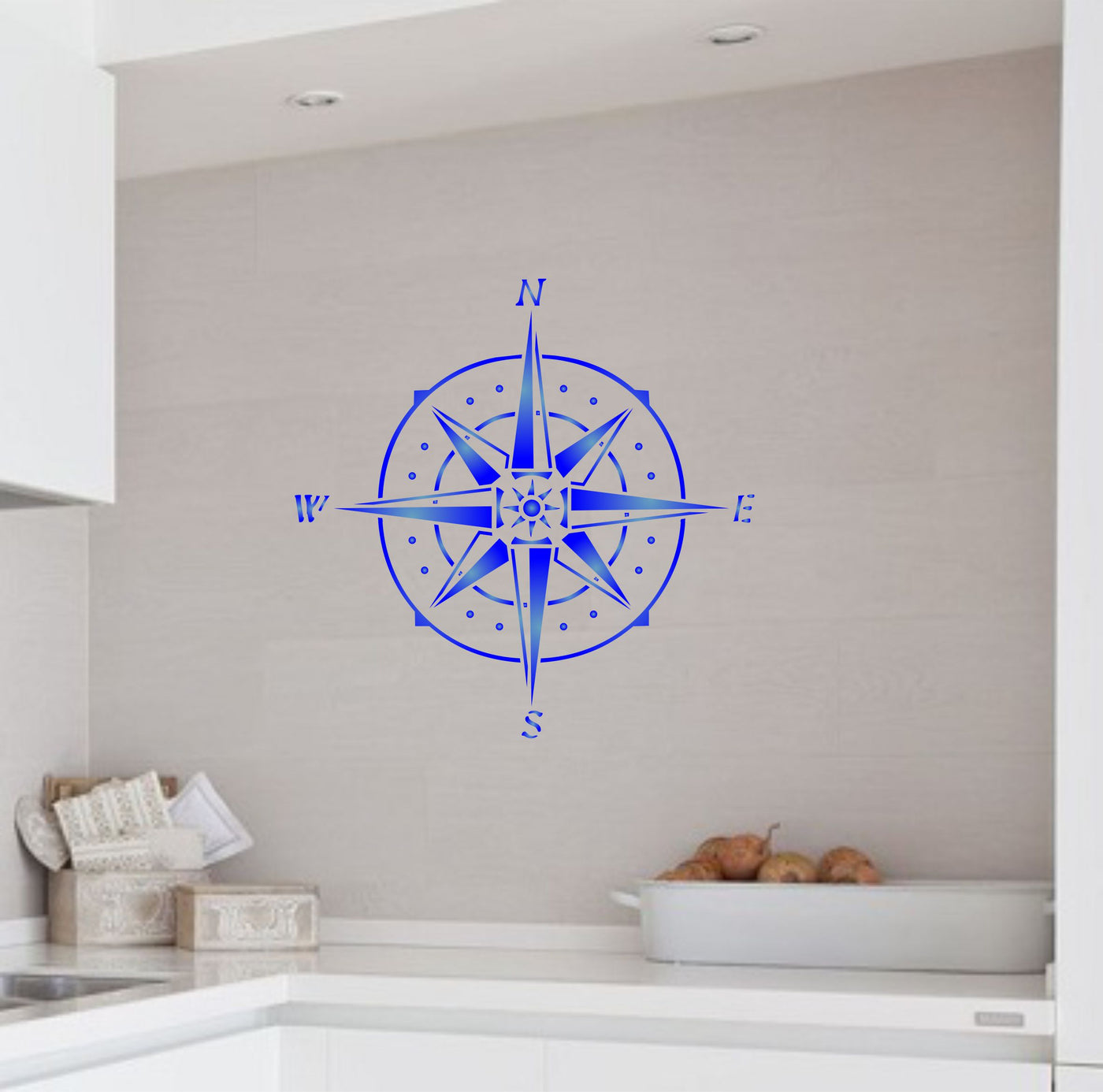 Compass Stencil - Ocean Nautical Seashore