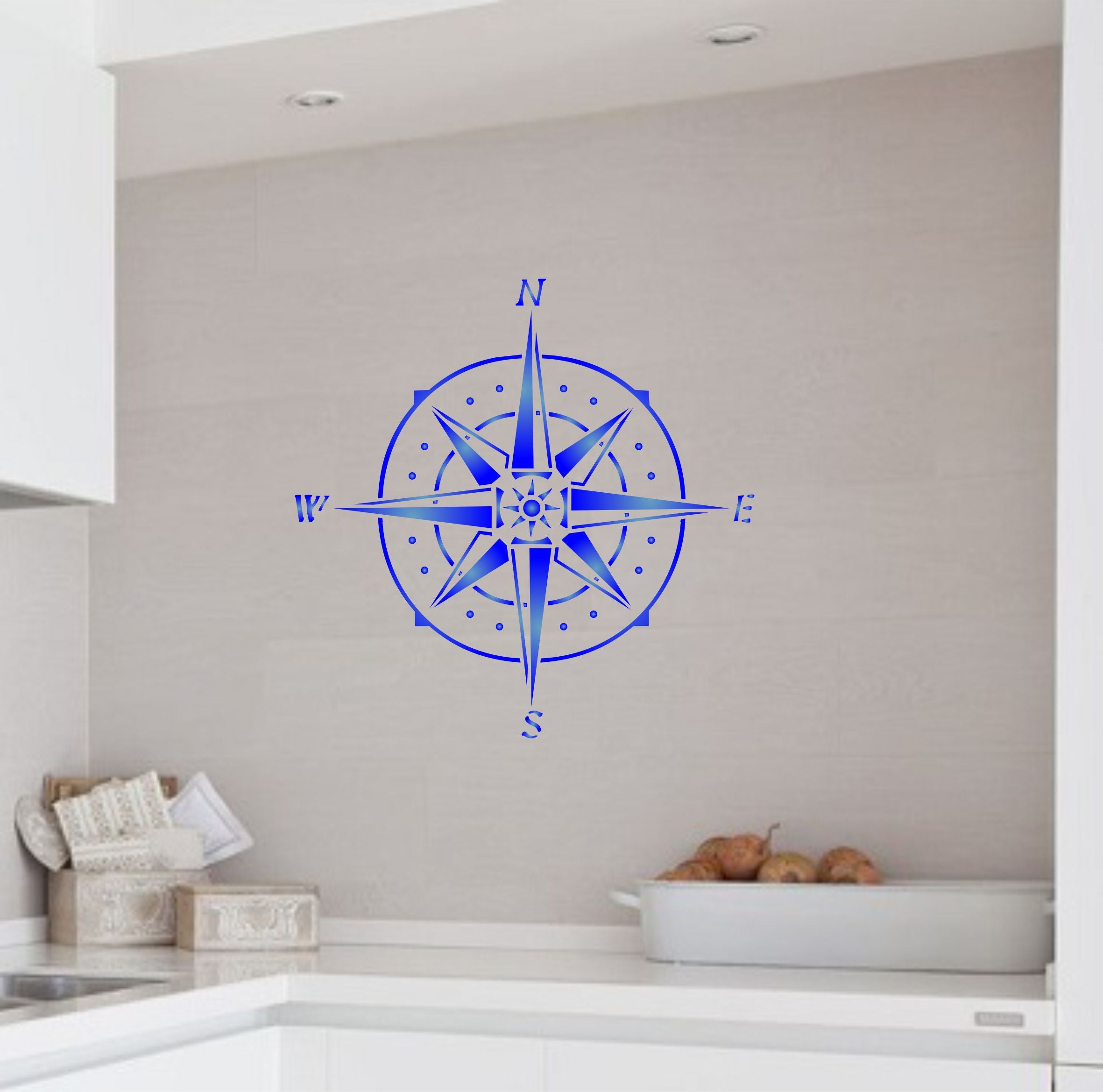 Compass Stencil - Ocean Nautical Seashore