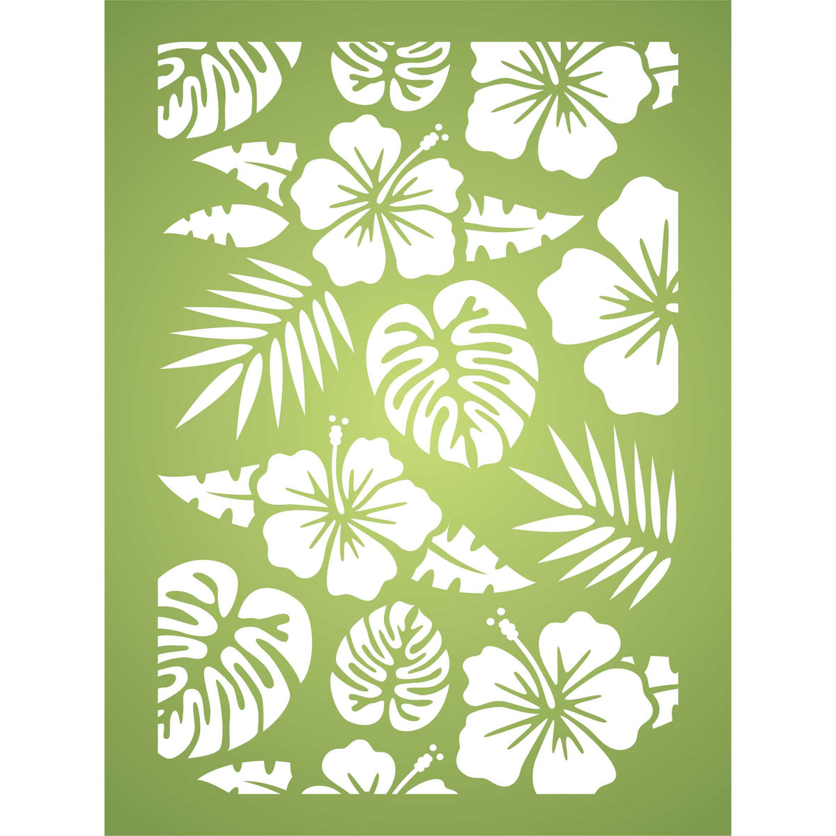 Tropical Layering Stencil, 11.43 x 16.51 cm - Layering use to add Texture and Design