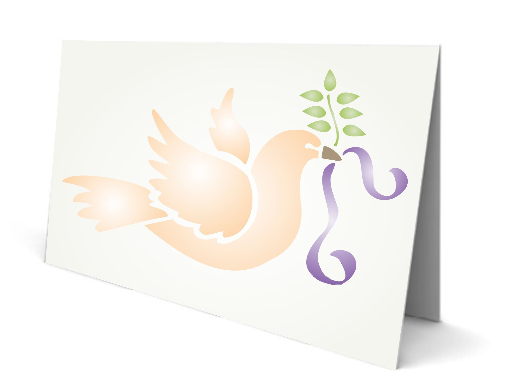 Dove of Peace Stencil - Christmas Peace Dove Olive Branch