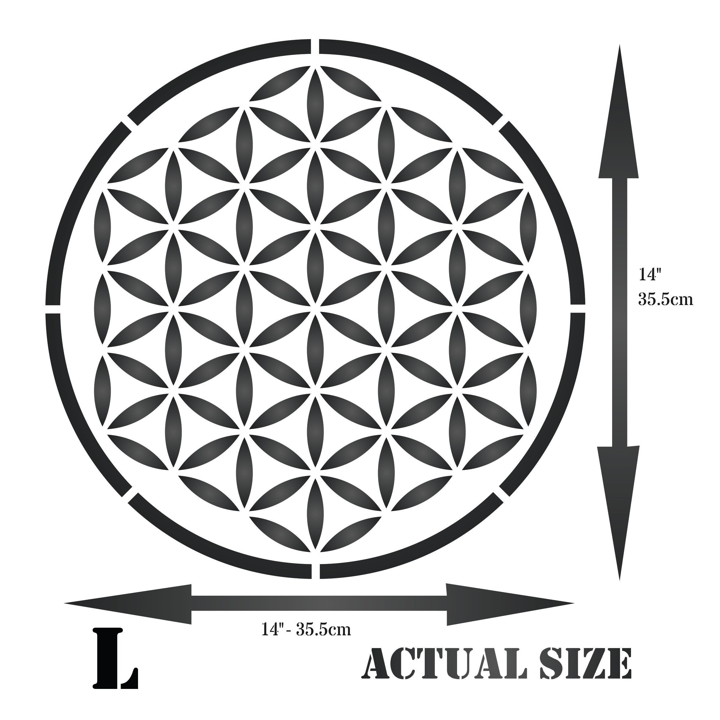 Flower of Life Stencil - Sacred Geometry Mandala