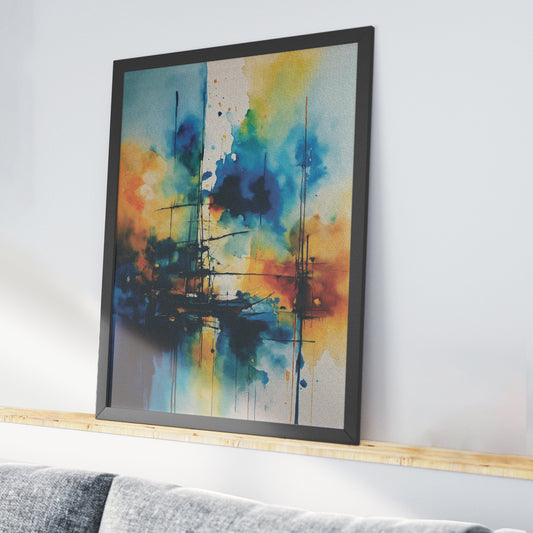 Abstract Boat Rice Paper, 29.21 x 40.64 cm - for Decoupage Print Crafts