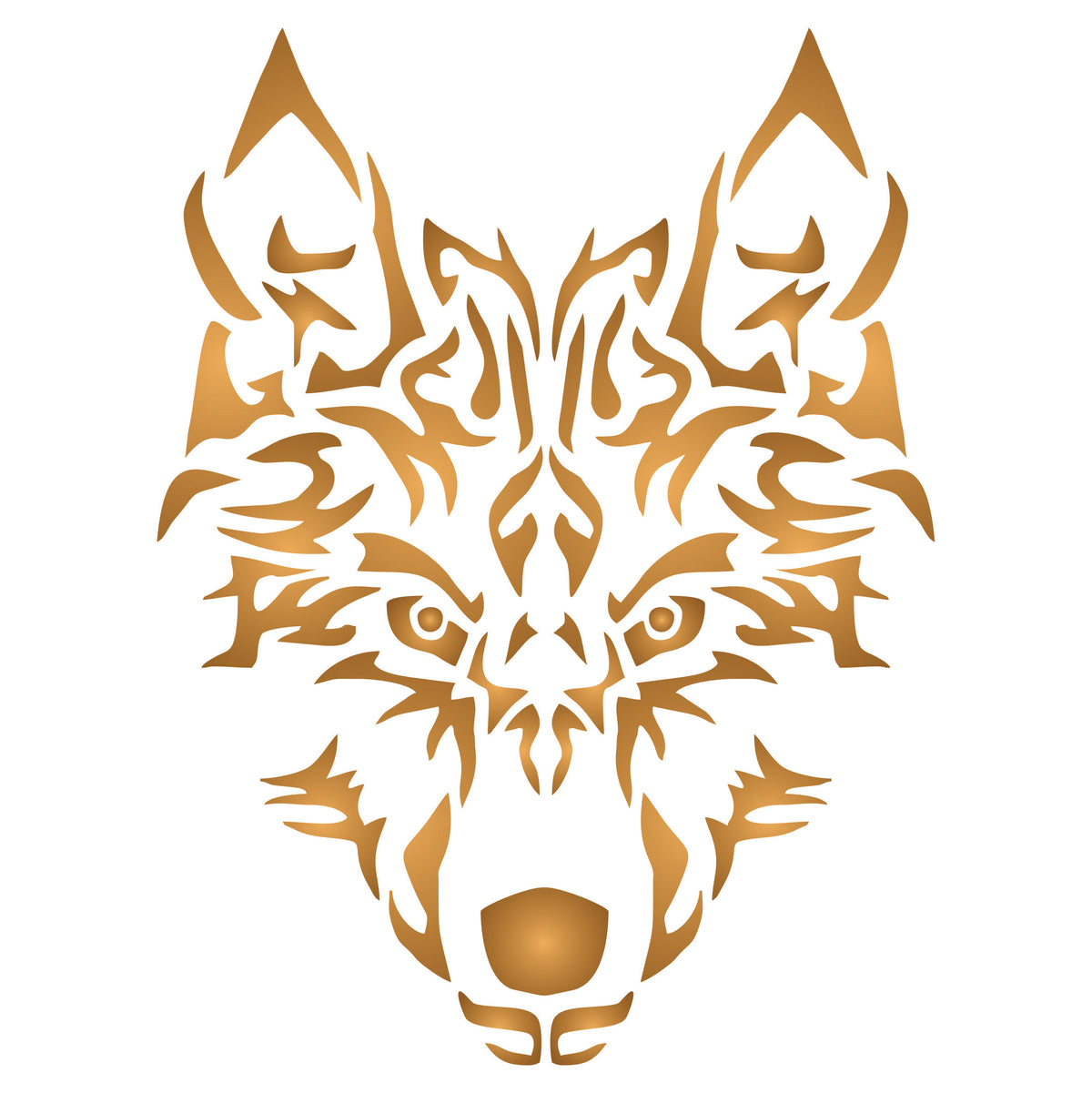 Wolf Stenci - Animal Artic Wolf Head