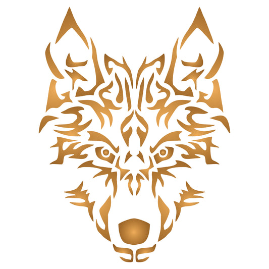 Wolf Stenci - Animal Artic Wolf Head