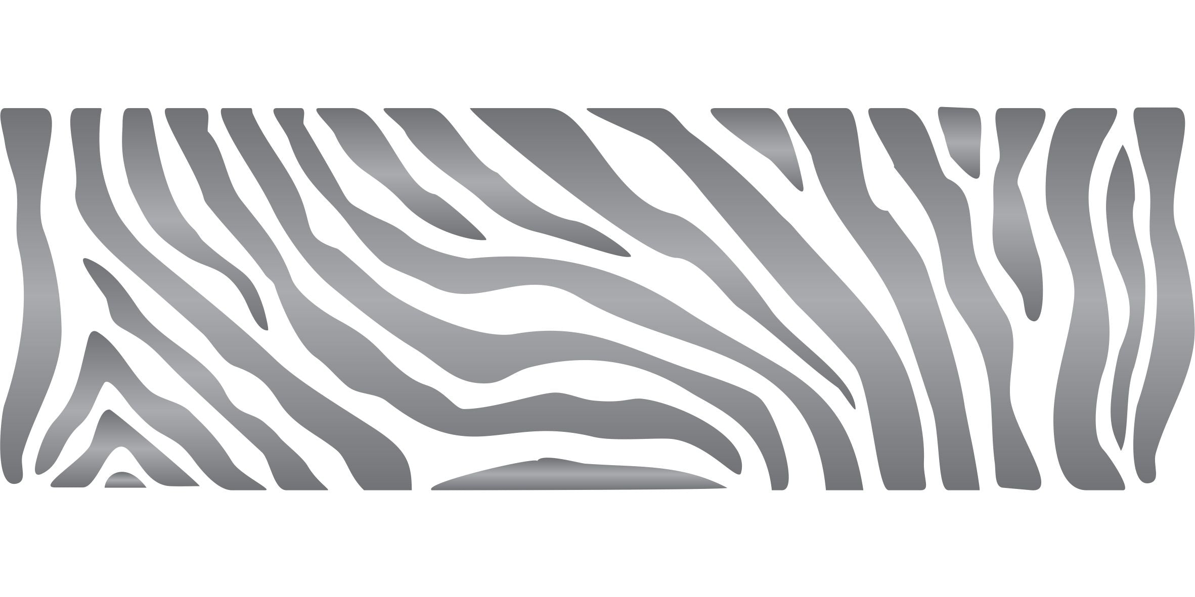 Zebra Stripe Stencil - Animal Skin Pattern Border