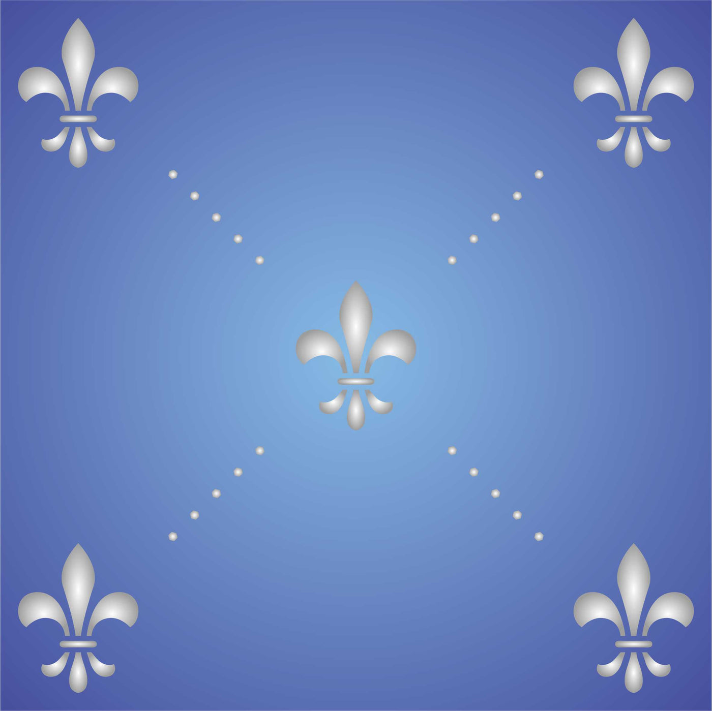 Fleur de Lis Stencil - Alloverpaper Vintage French Fleur de LYS