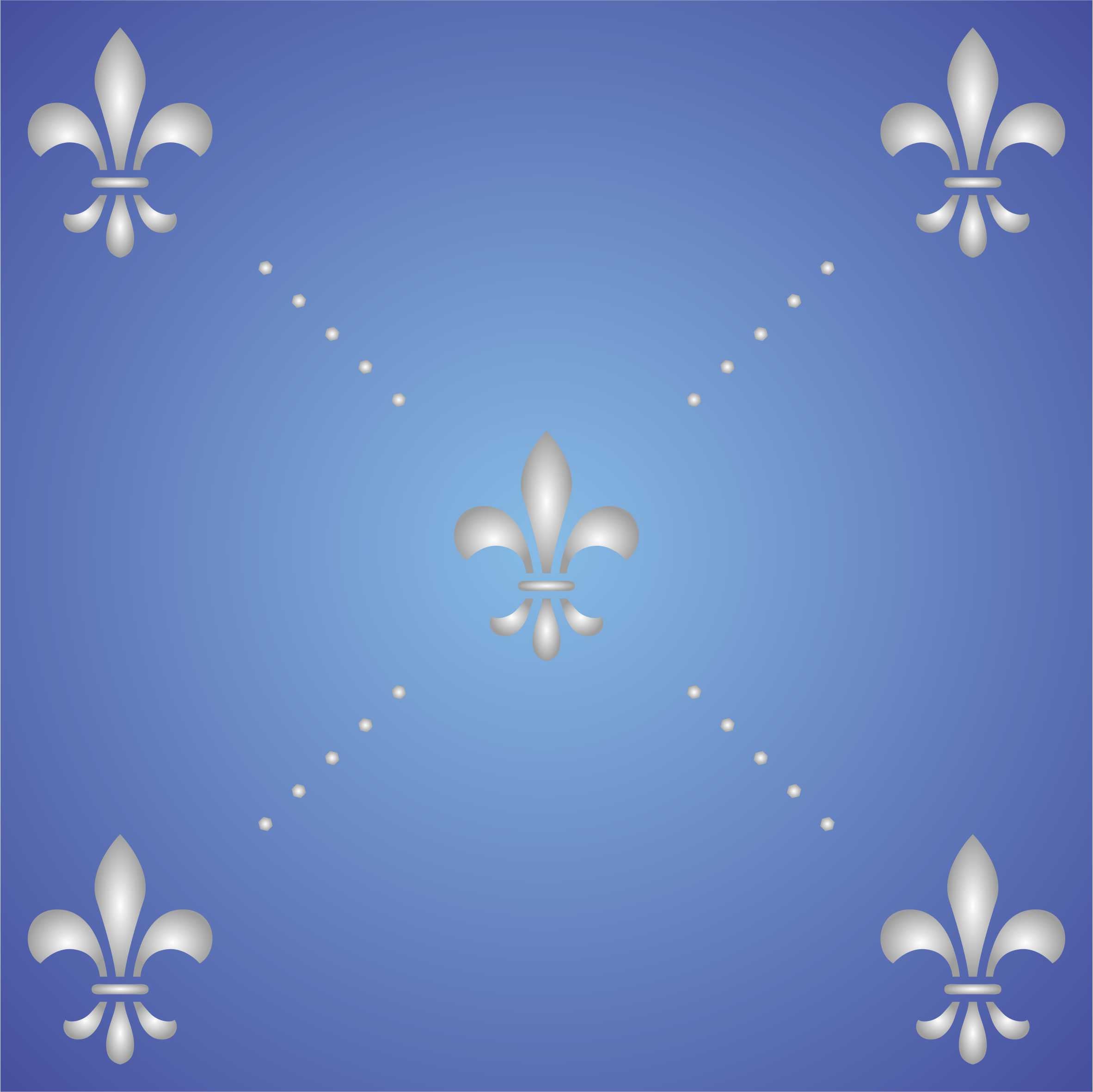 Fleur de Lis Stencil - Alloverpaper Vintage French Fleur de LYS