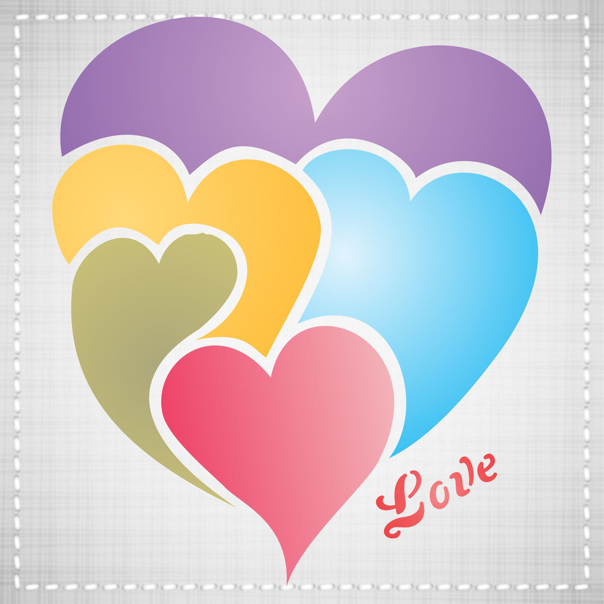 Valentines Day Love Heart Stencil, 8.26 x 10.16 cm - Valentine Heart Design