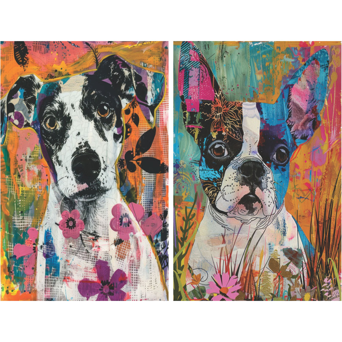 Dogs Decoupage Rice Paper, 8 x 10.5 inch - for Decoupage Scrapbooking Crafts