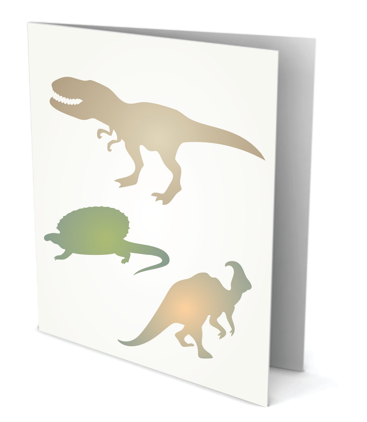 Dinosaur Silhouette Stencil - Kids Animal Jurassic Extinct