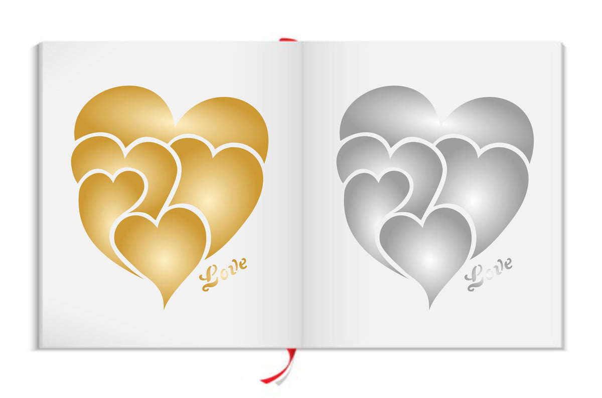 Valentines Day Love Heart Stencil, 8.26 x 10.16 cm - Valentine Heart Design