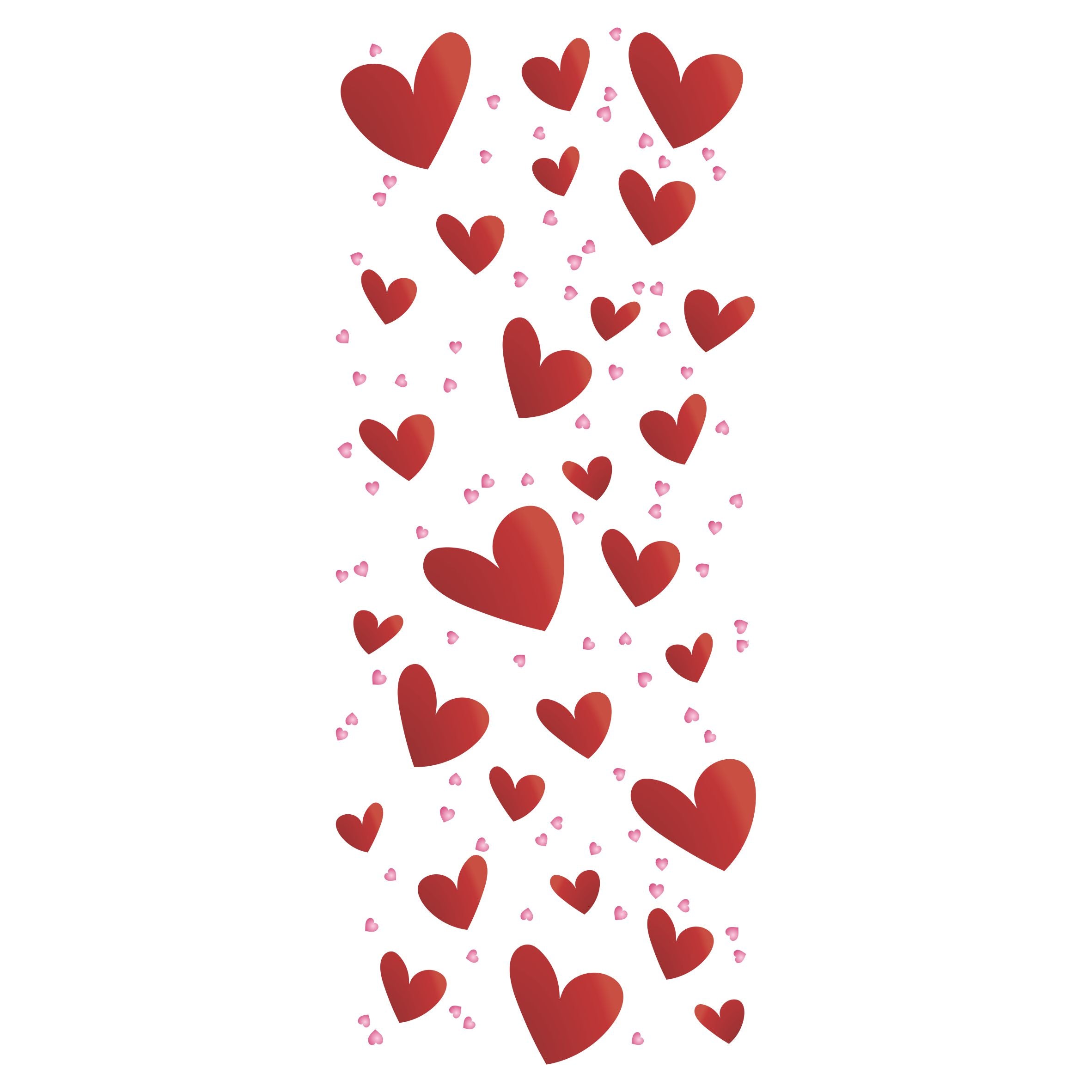 Slimline Hearts Stencil, 4 x 9 inch - Shape Heart Card Making Slimline DiesCards Template