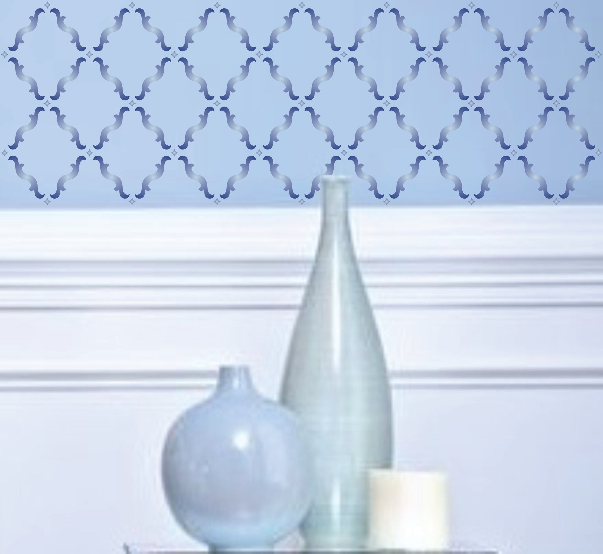 Moroccan Trellis Stencil - Quatrefoil Allover Marrakesh Trellis Decor