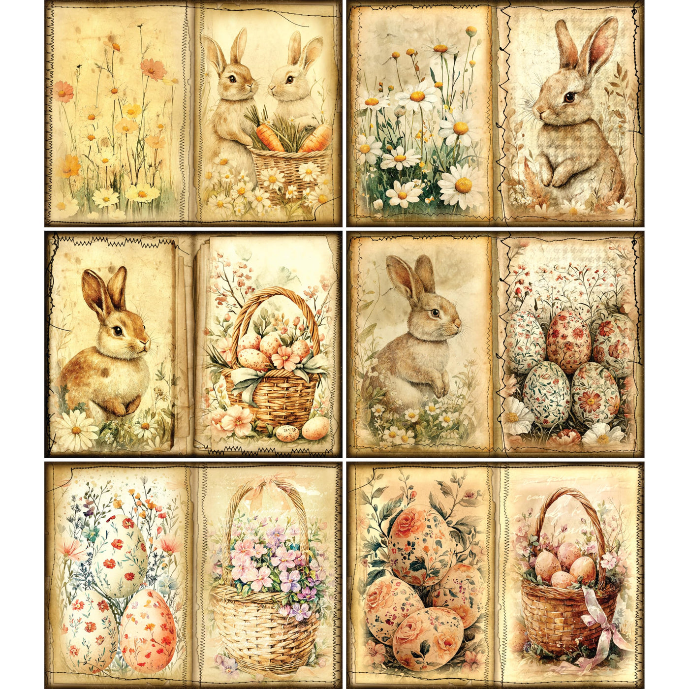 Decoupage Rice Papers - 6 Pieces | 12 Unique Designs | Versatile Decoupage Designs for Art Projects & Crafting by CRAFT KREATIVELY