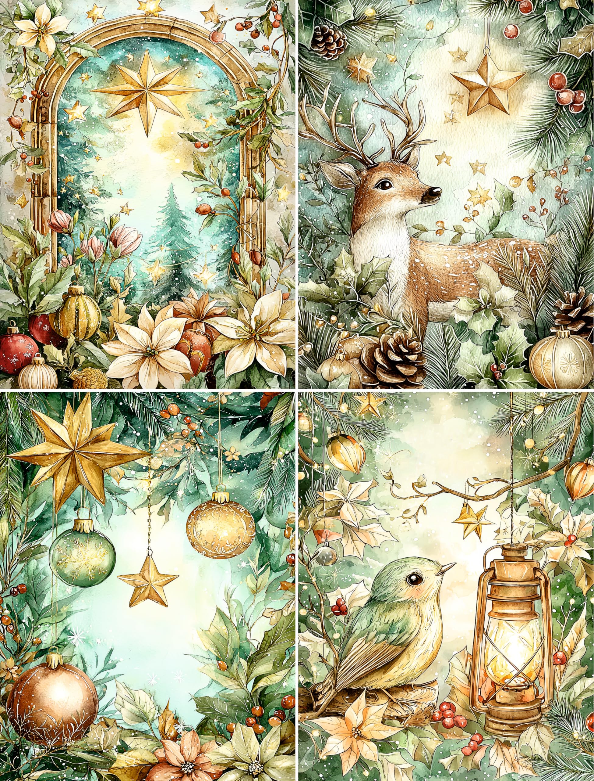 Decoupage Rice Papers - 4 Sheets | 32 Pieces | 8 Unique Designs | Versatile Designs for Art Projects & Crafting by CRAFT KREATIVELY