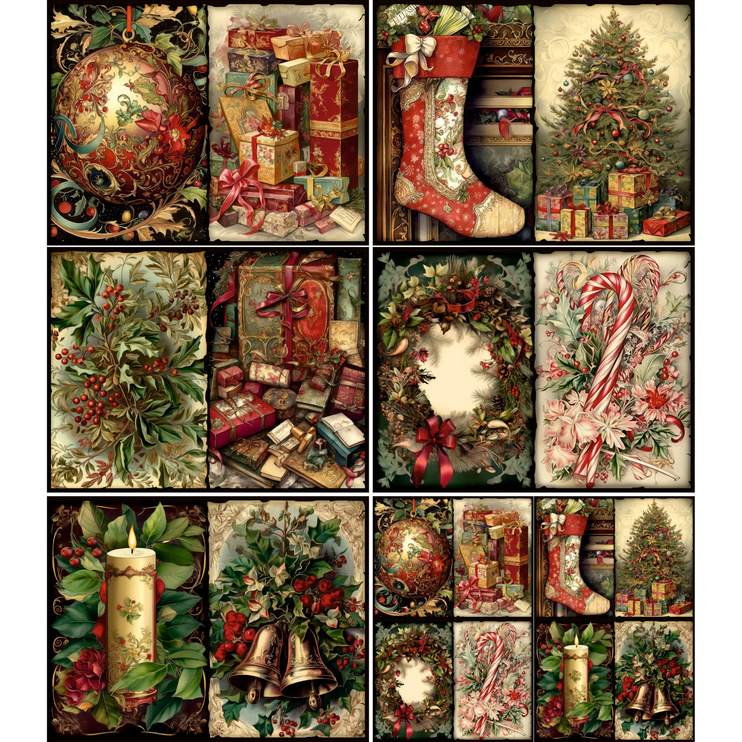 Decoupage Rice Papers - 6 Pieces | 6 Unique Designs | Versatile Decoupage Designs for Art Projects & Crafting by CRAFT KREATIVELY