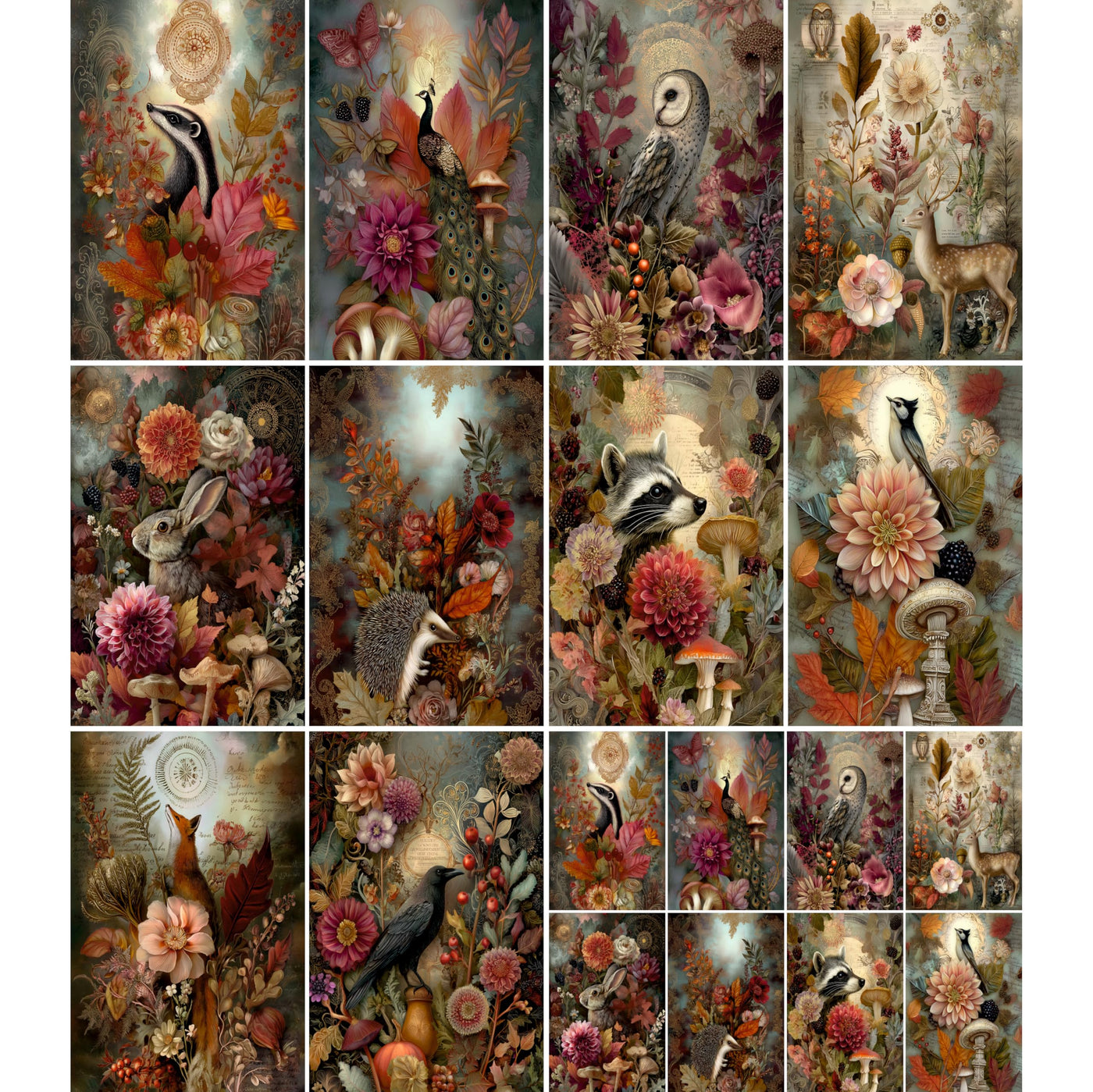 Decoupage Rice Papers - 6 Pieces | 6 Unique Designs | Versatile Decoupage Designs for Art Projects & Crafting by CRAFT KREATIVELY