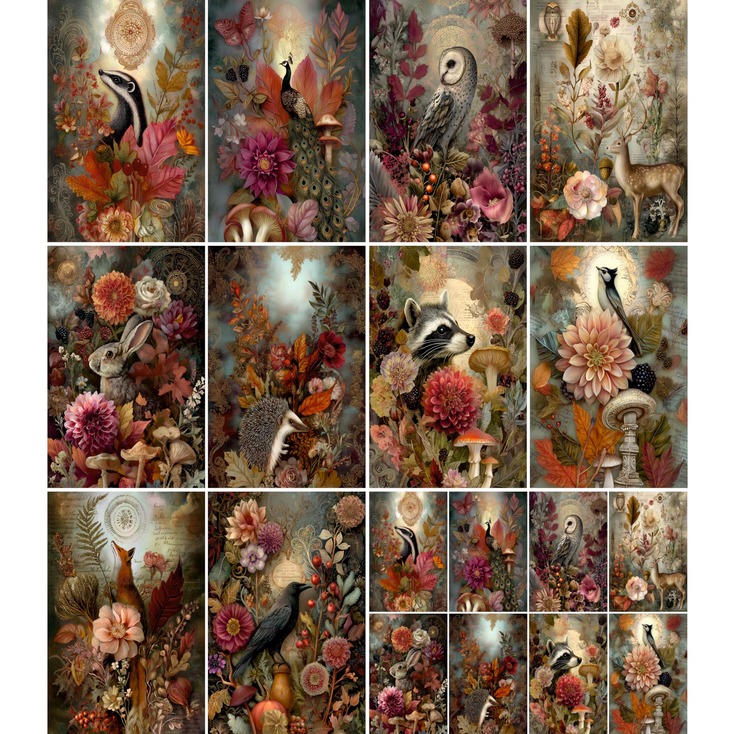 Decoupage Rice Papers - 6 Pieces | 6 Unique Designs | Versatile Decoupage Designs for Art Projects & Crafting by CRAFT KREATIVELY