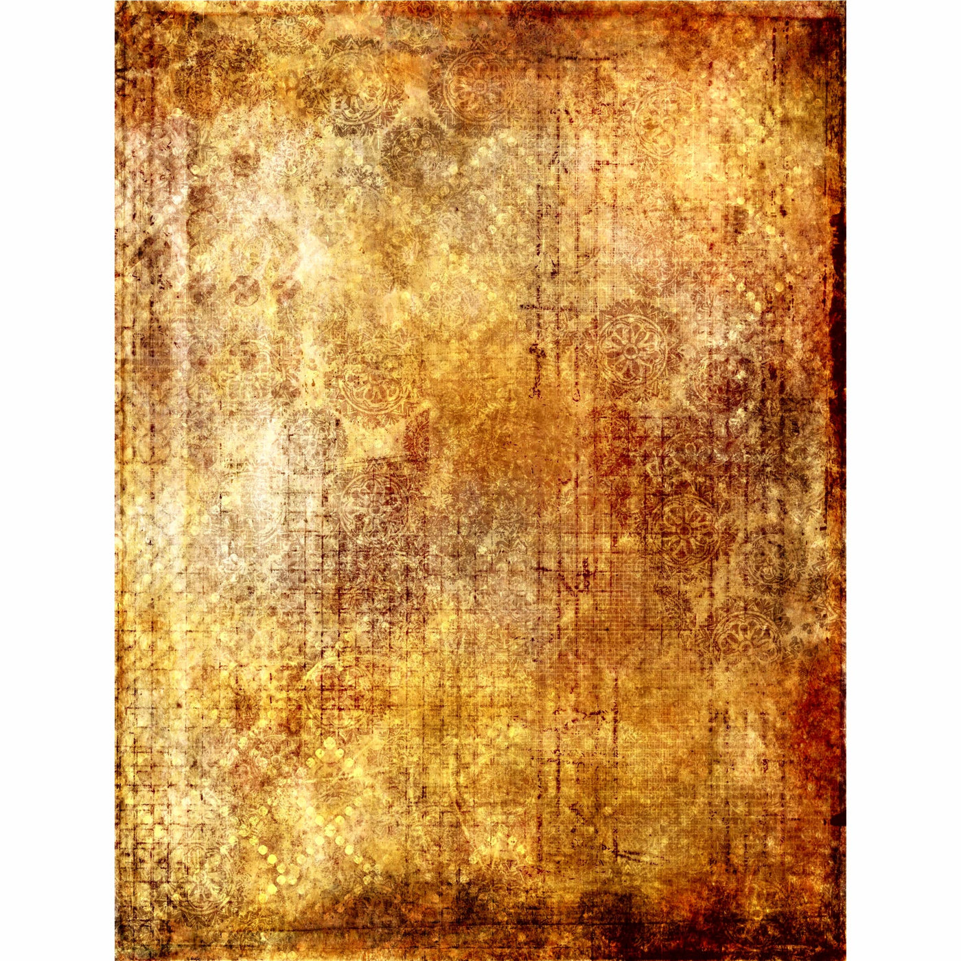 Distressed Background Rice Paper, 20.32 x 26.67 cm - 6 x Different Printed Mulberry Paper Images 30gsm Visible Fibres for Decoupage Crafts Mixed Media Collage Art