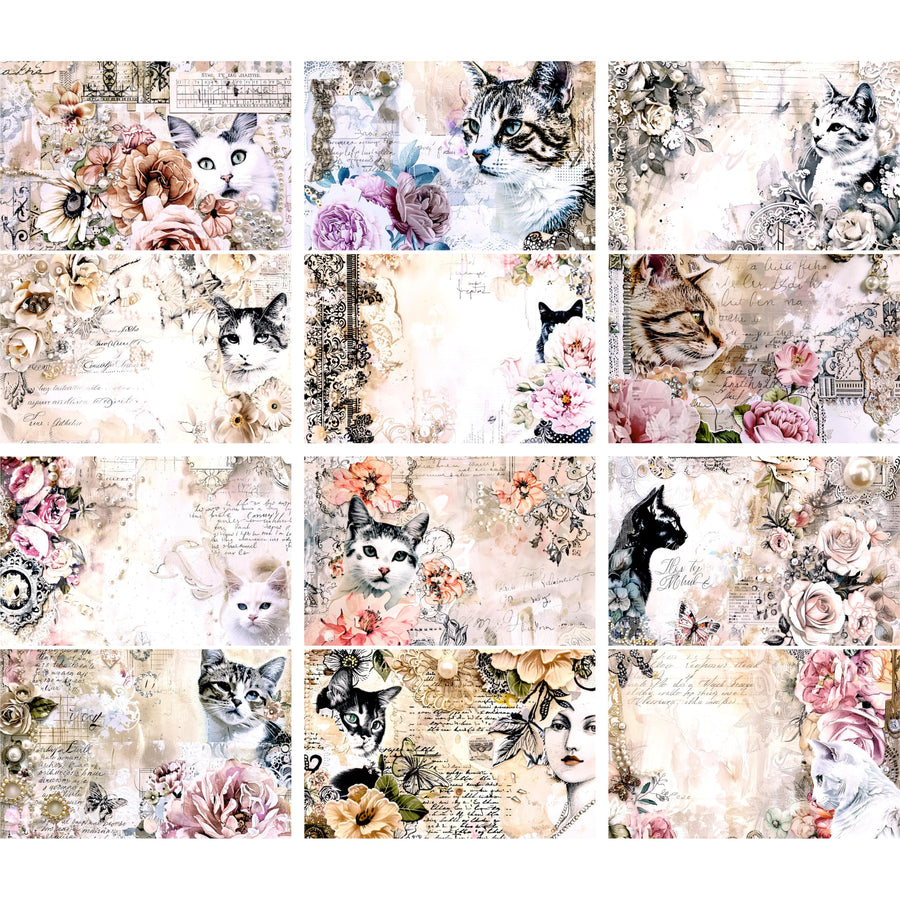 Decoupage Rice Papers - 6 Pieces | 6 Unique Designs | Versatile Decoupage Designs for Art Projects & Crafting by CRAFT KREATIVELY