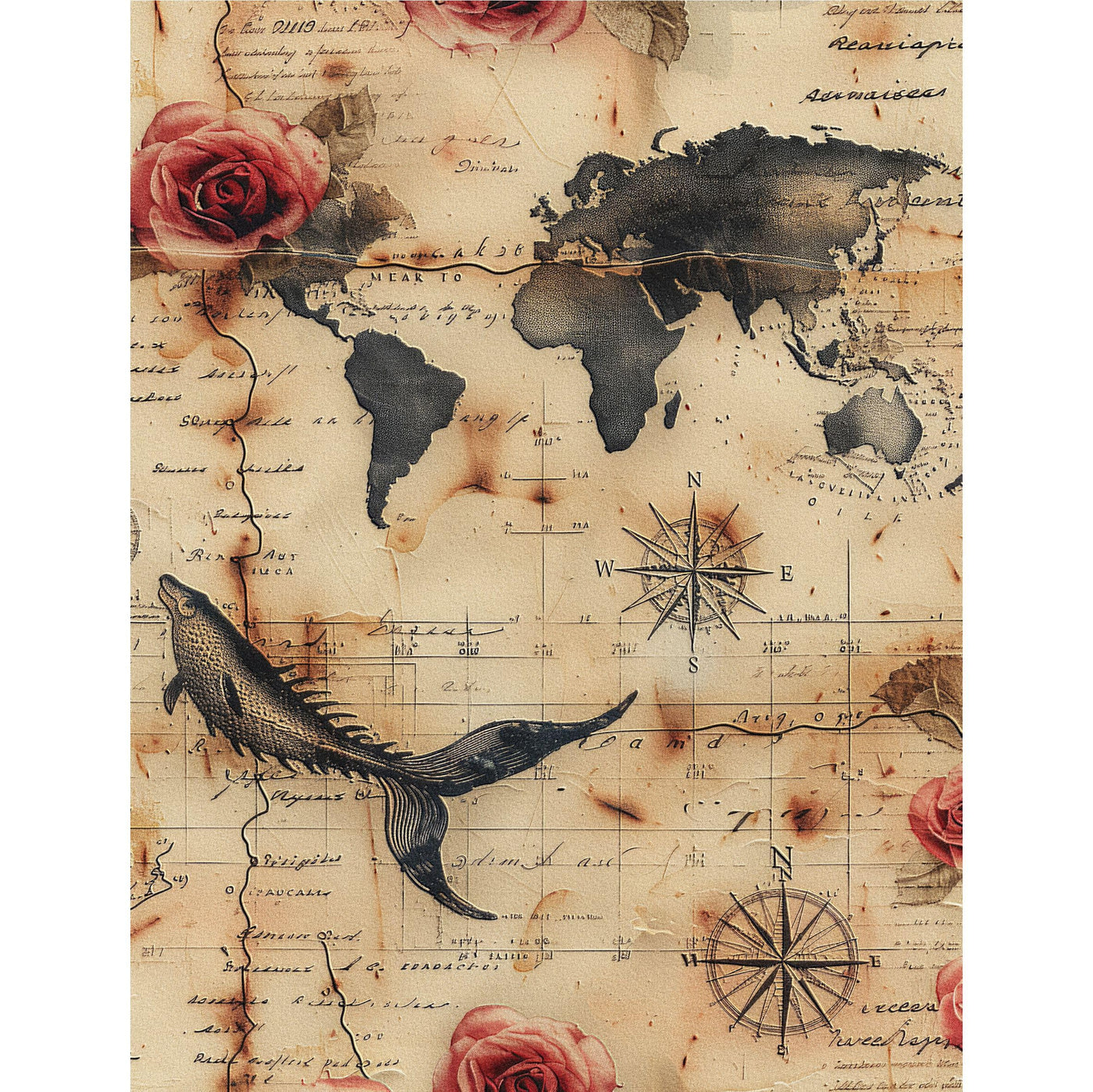 Dark Backgrounds Rice Paper – for Decoupage Scrapbooking Cards Crafts