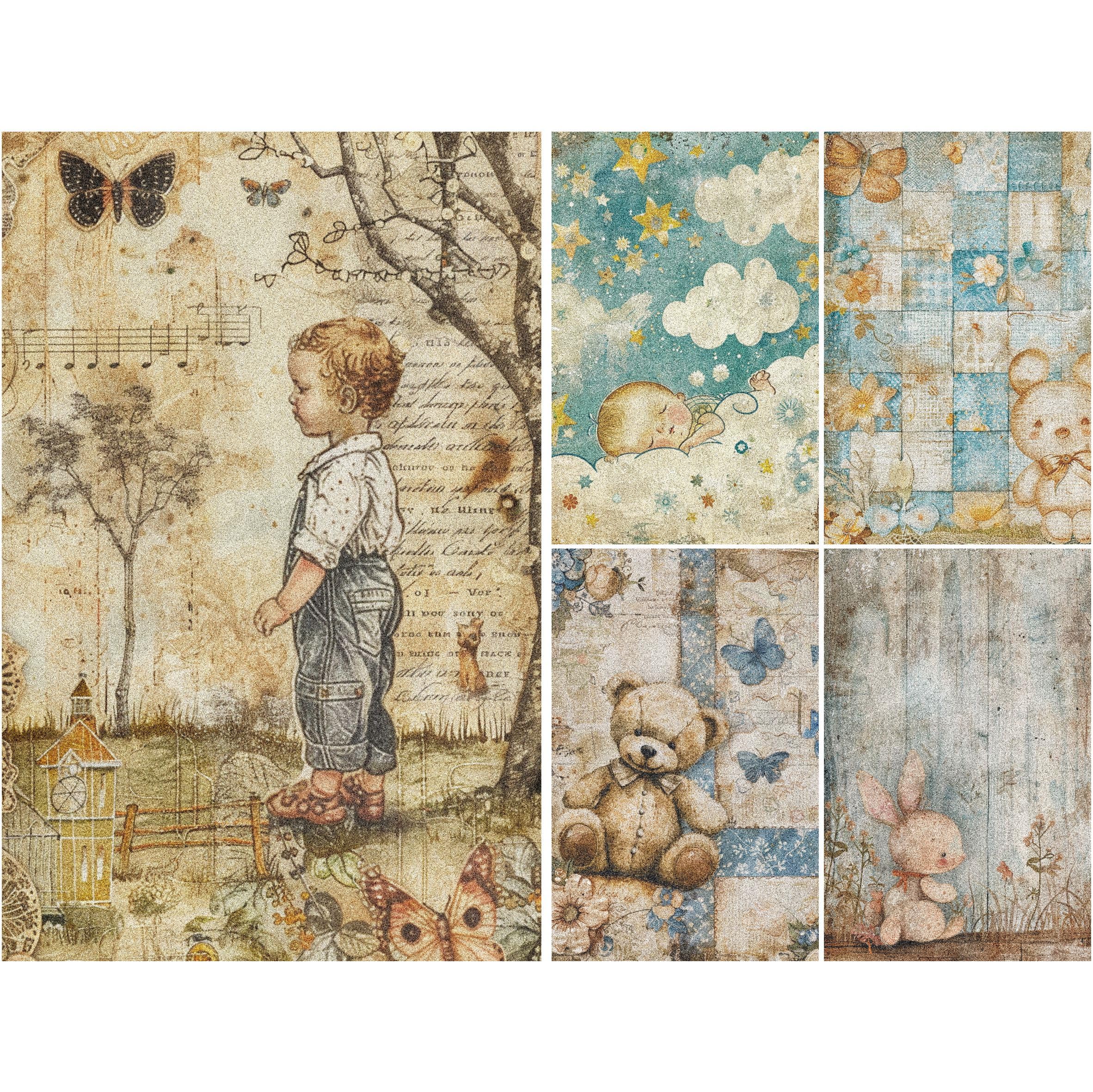 Post Card Rice Paper – for Decoupage Scrapbooking Crafts