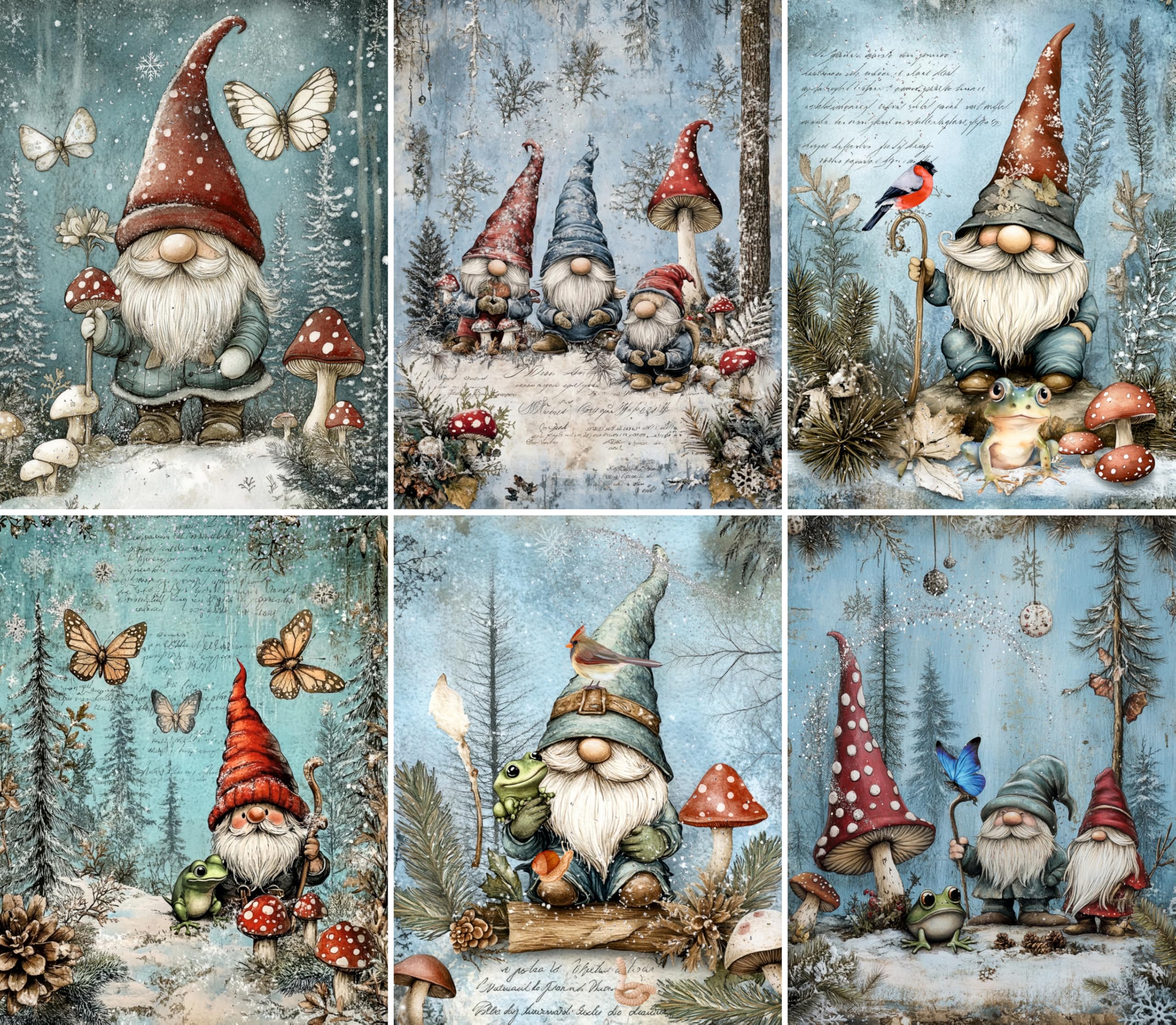 Decoupage Rice Papers - 4 Sheets | 32 Pieces | 8 Unique Designs | Versatile Designs for Art Projects & Crafting by CRAFT KREATIVELY