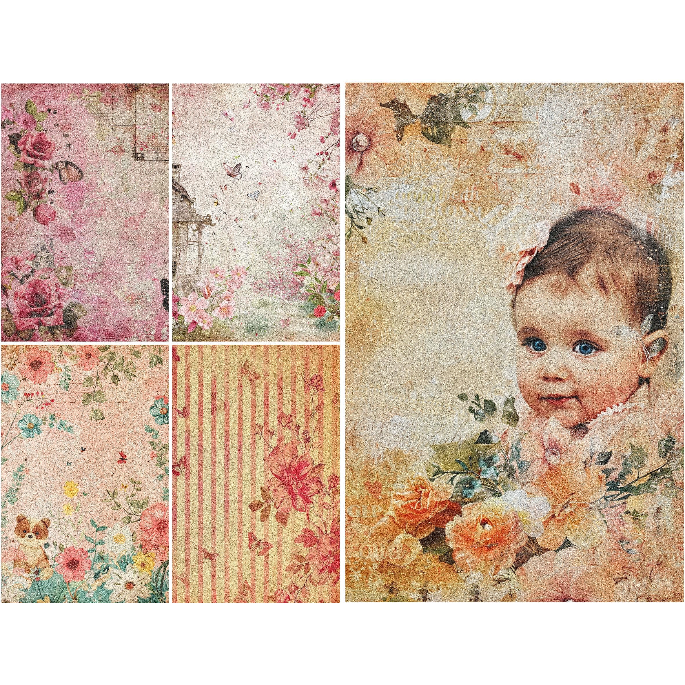 Post Card Rice Paper – for Decoupage Scrapbooking Crafts