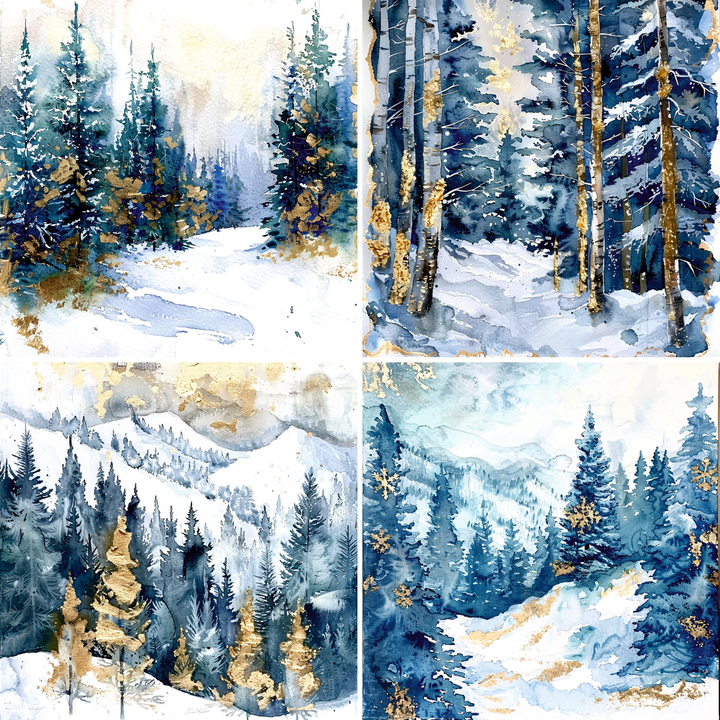 Decoupage Rice Paper (2 pc) - 8x Decoupage Watercolour Designs for Collage, Card Making & Crafts, Decoupage by CRAFT KREATIVELY