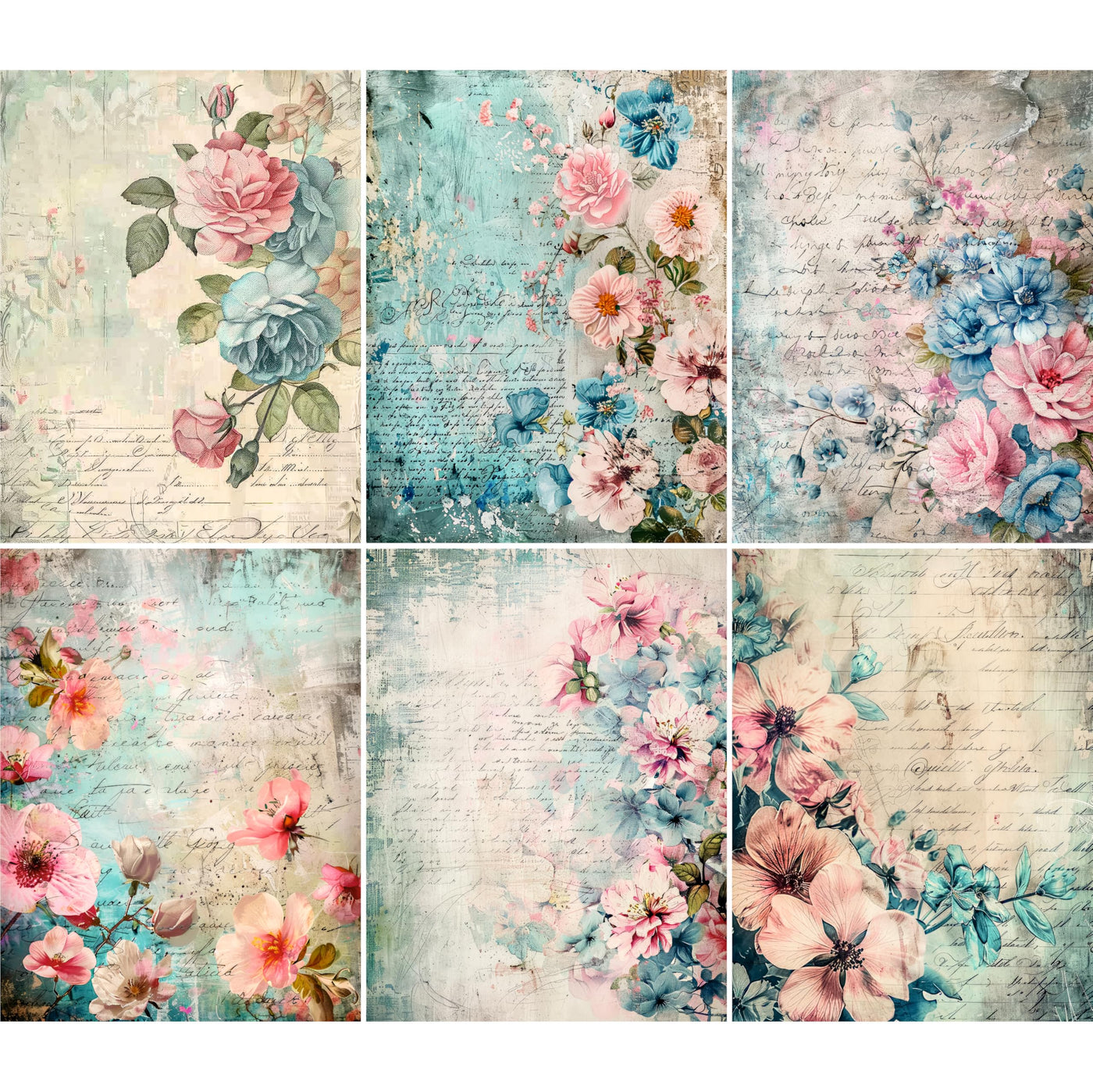 Decoupage Rice Papers - 6 Pieces | 6 Unique Designs | Versatile Decoupage Designs for Art Projects & Crafting by CRAFT KREATIVELY