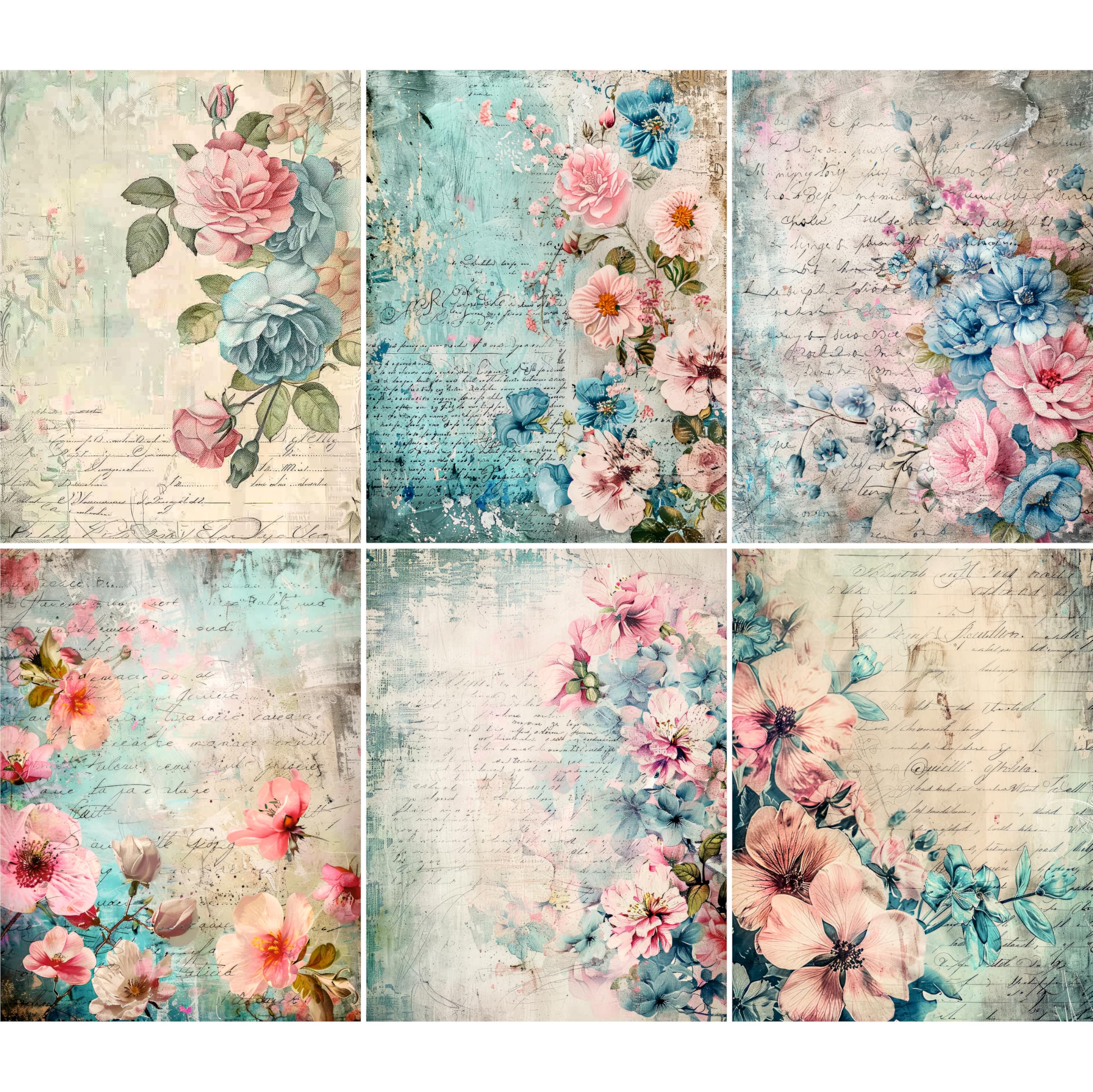 Decoupage Rice Papers - 6 Pieces | 6 Unique Designs | Versatile Decoupage Designs for Art Projects & Crafting by CRAFT KREATIVELY