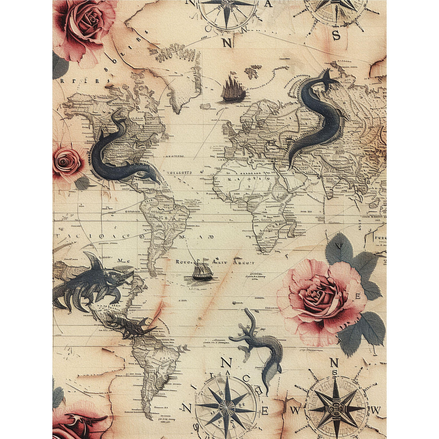 Dark Backgrounds Rice Paper – for Decoupage Scrapbooking Cards Crafts