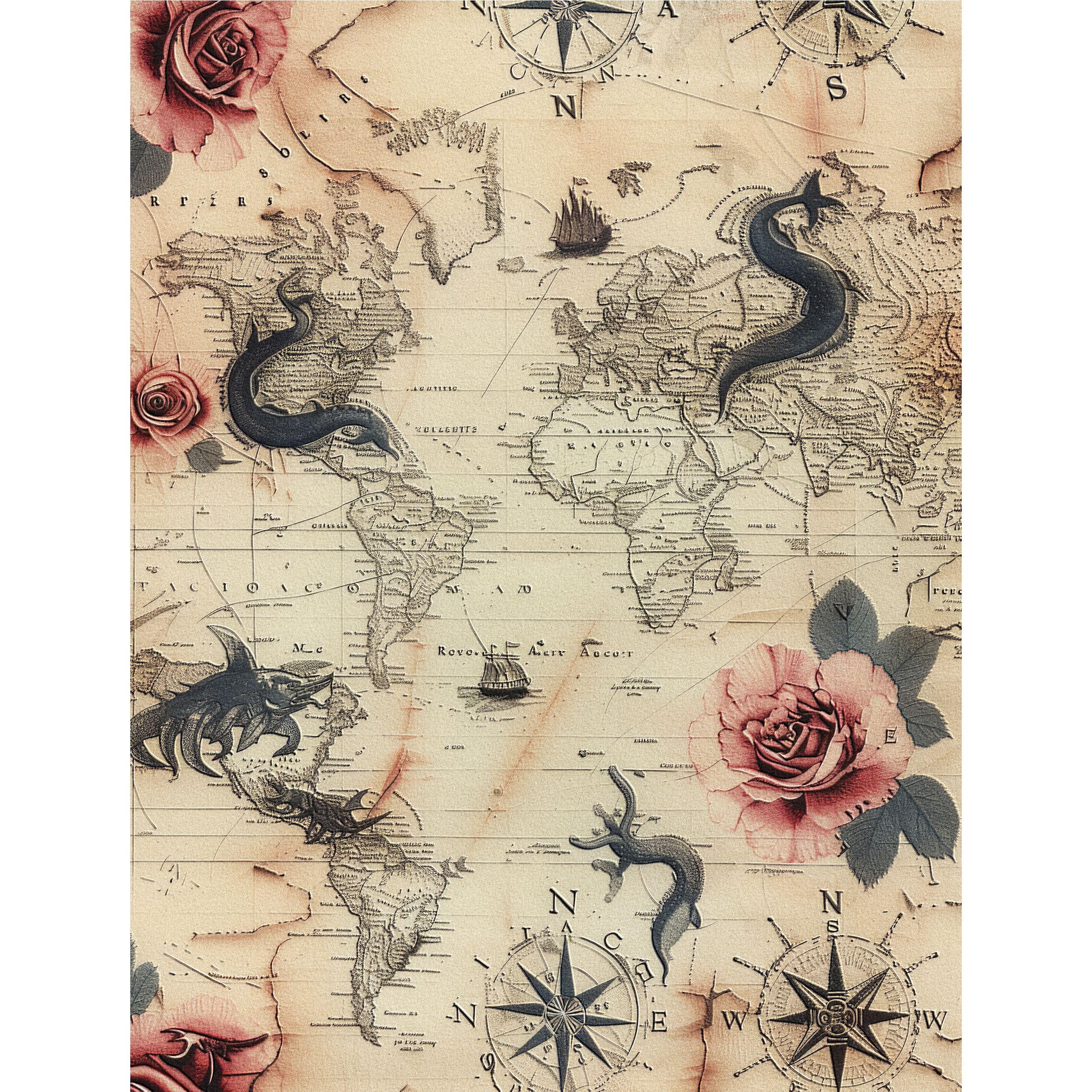 Dark Backgrounds Rice Paper – for Decoupage Scrapbooking Cards Crafts