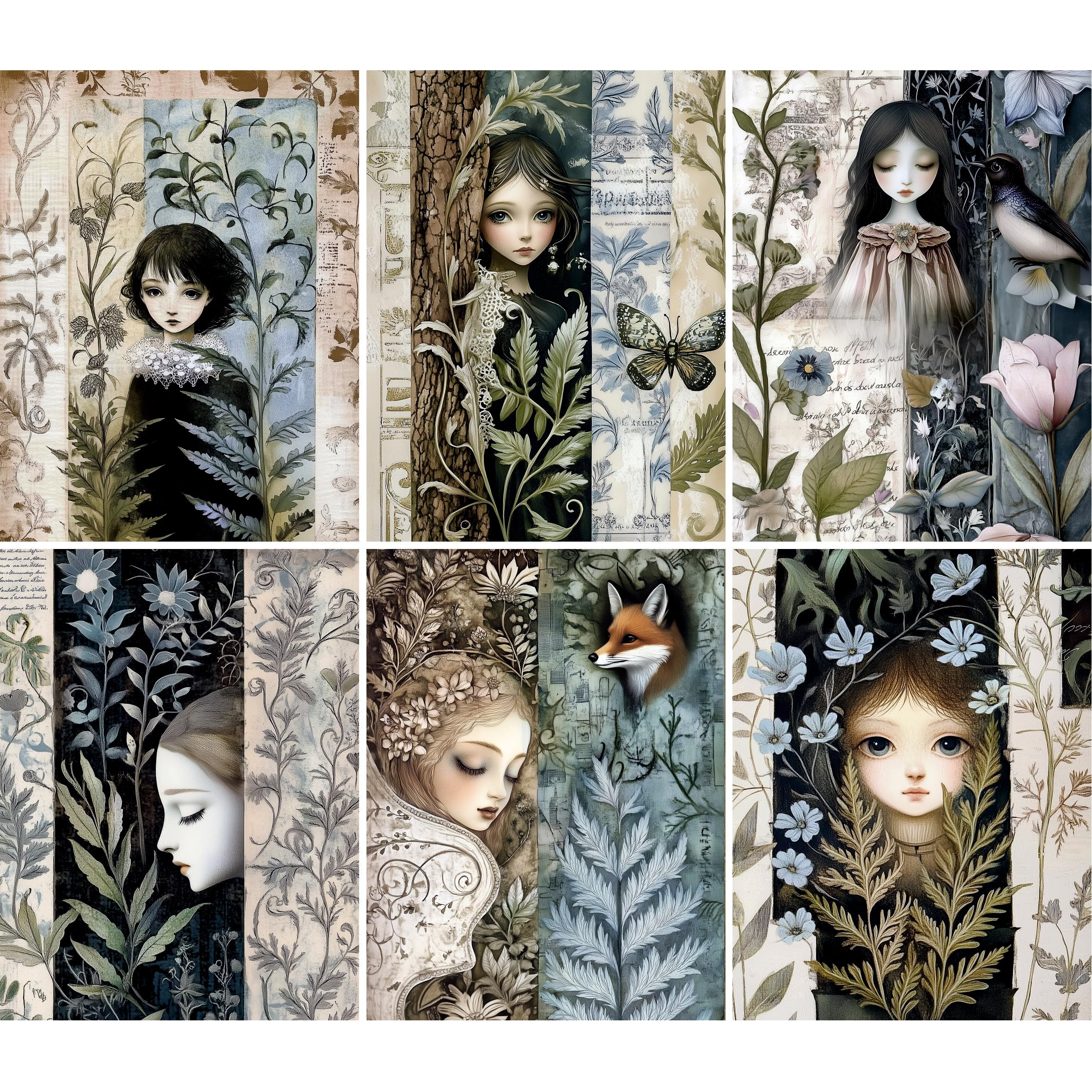 Botanical Rice Papers – Decoupage Paper Design for Furniture, Mixed Media, Cards & Crafts, Decoupage by CRAFT KREATIVELY