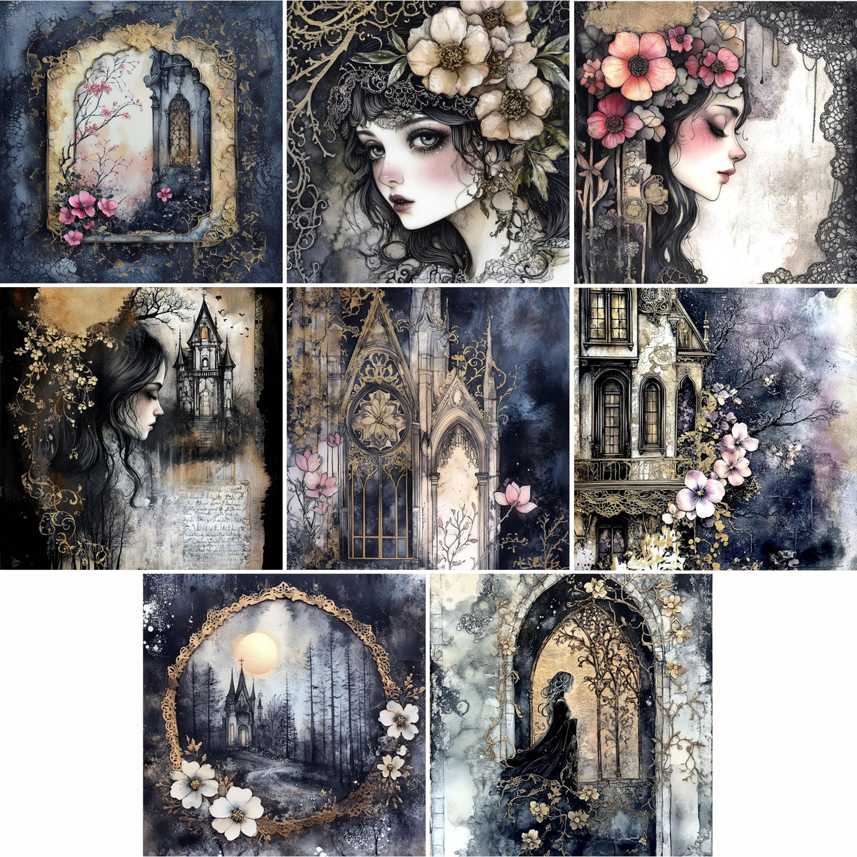 Scenic Rice Papers – Decoupage Paper 8x Designs for Collage, Mixed Media, Card Making & Crafts, Decoupage by CRAFT KREATIVELY