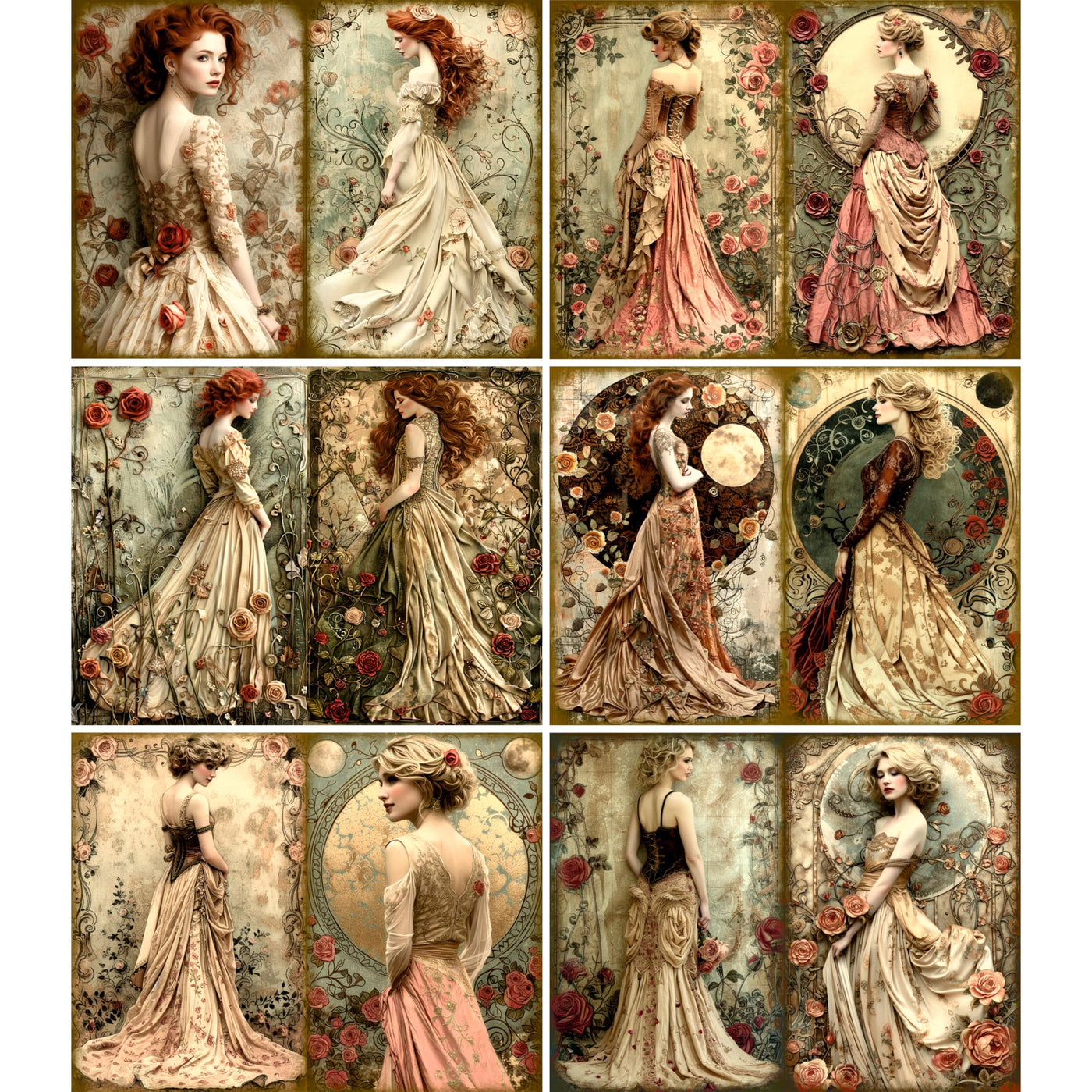 Decoupage Rice Papers - 6 Pieces | 6 Unique Designs | Versatile Decoupage Designs for Art Projects & Crafting by CRAFT KREATIVELY