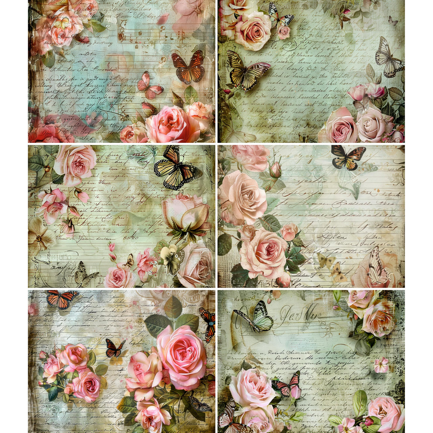 Decoupage Rice Papers - 6 Pieces | 6 Unique Designs | Versatile Decoupage Designs for Art Projects & Crafting by CRAFT KREATIVELY
