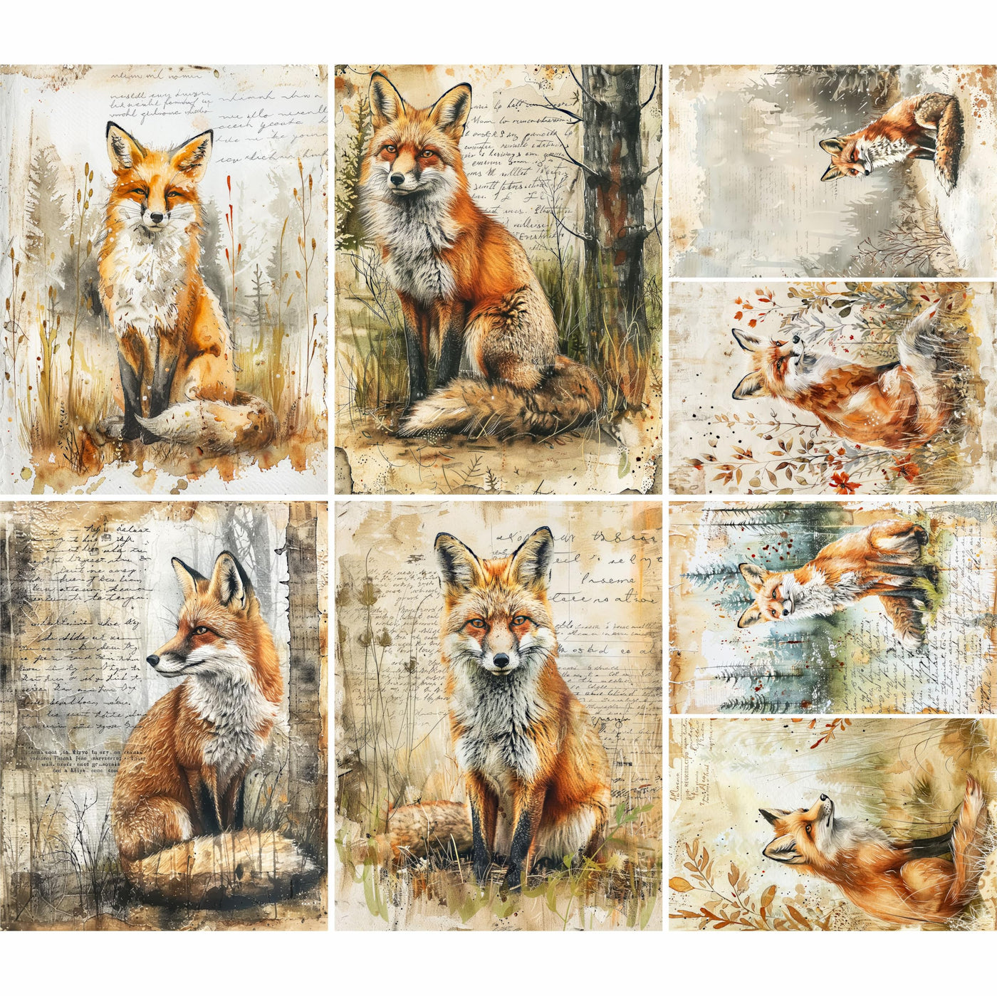 Animal Rice Papers – Decoupage Paper 6x Designs for Collage, Mixed Media, Card Making & Crafts, Decoupage by CRAFT KREATIVELY