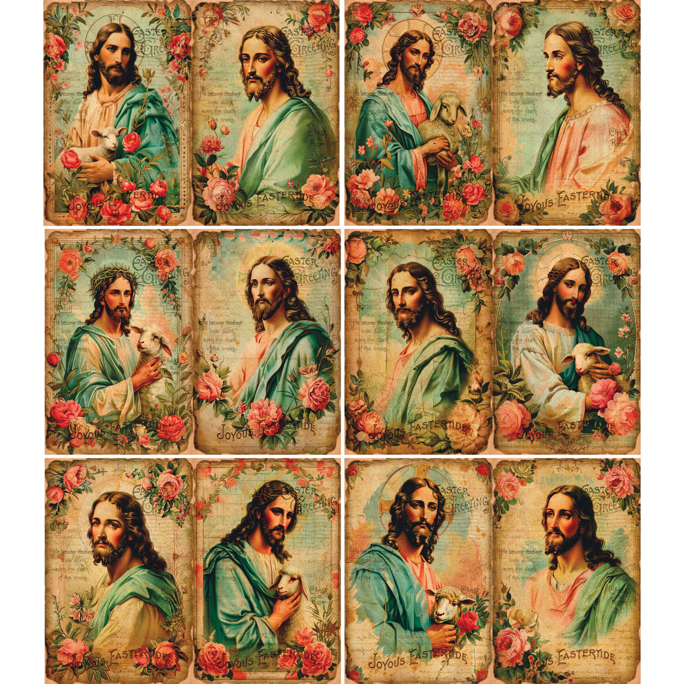 Decoupage Rice Papers - 6 Pieces | 12 Unique Designs | Versatile Decoupage Designs for Art Projects & Crafting by CRAFT KREATIVELY