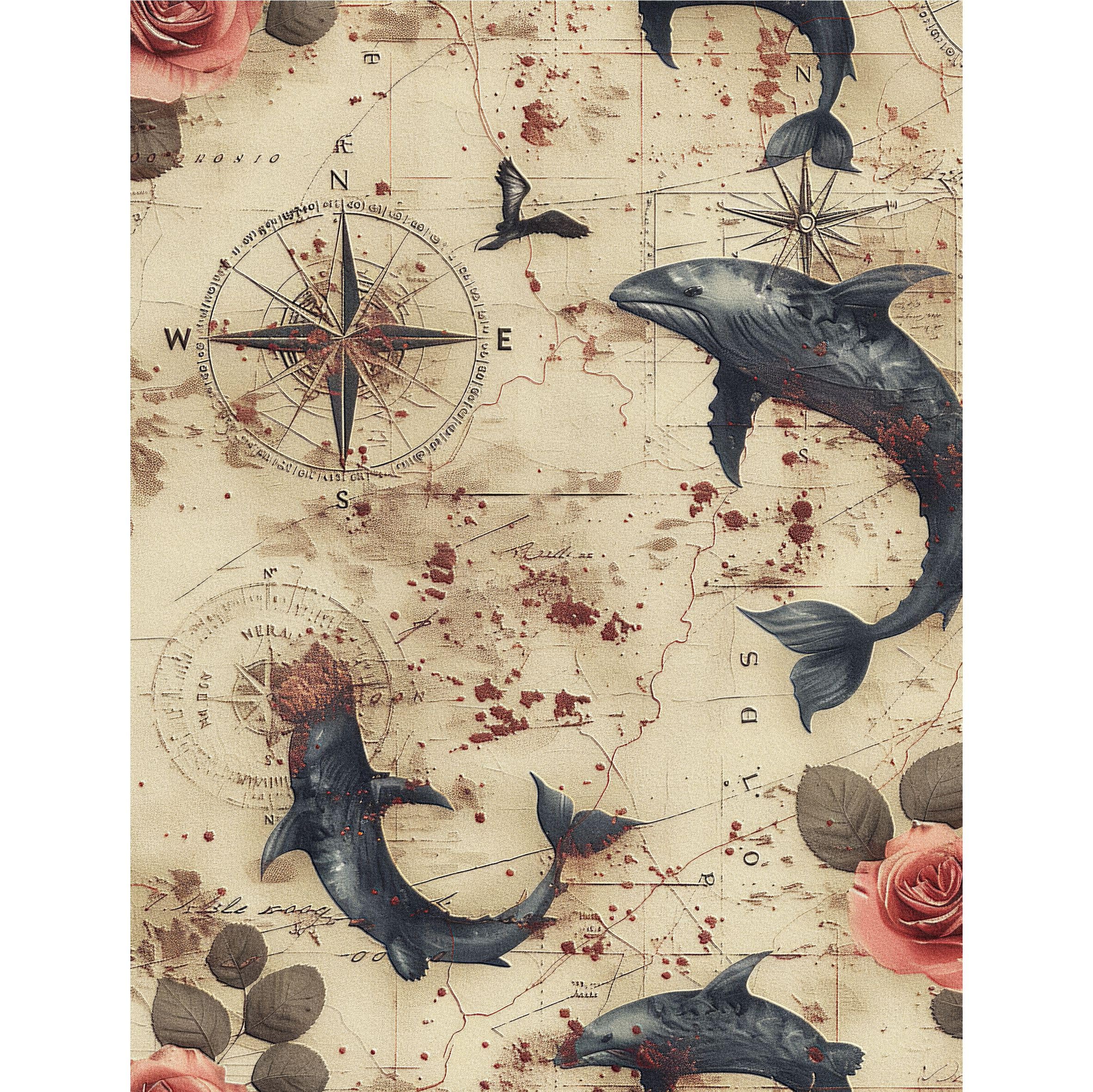 Dark Backgrounds Rice Paper – for Decoupage Scrapbooking Cards Crafts