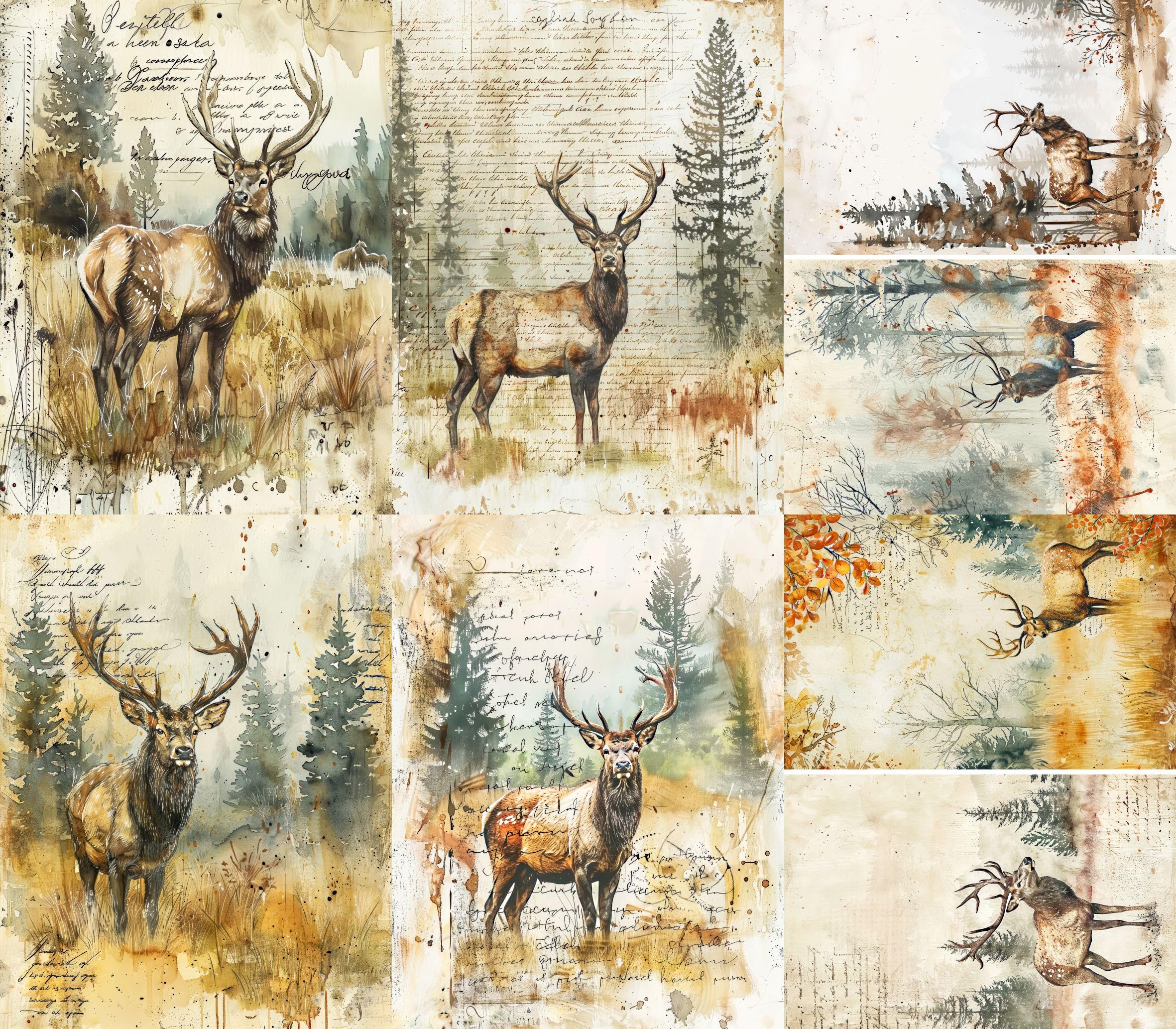 Animal Rice Papers – Decoupage Paper 6x Designs for Collage, Mixed Media, Card Making & Crafts, Decoupage by CRAFT KREATIVELY