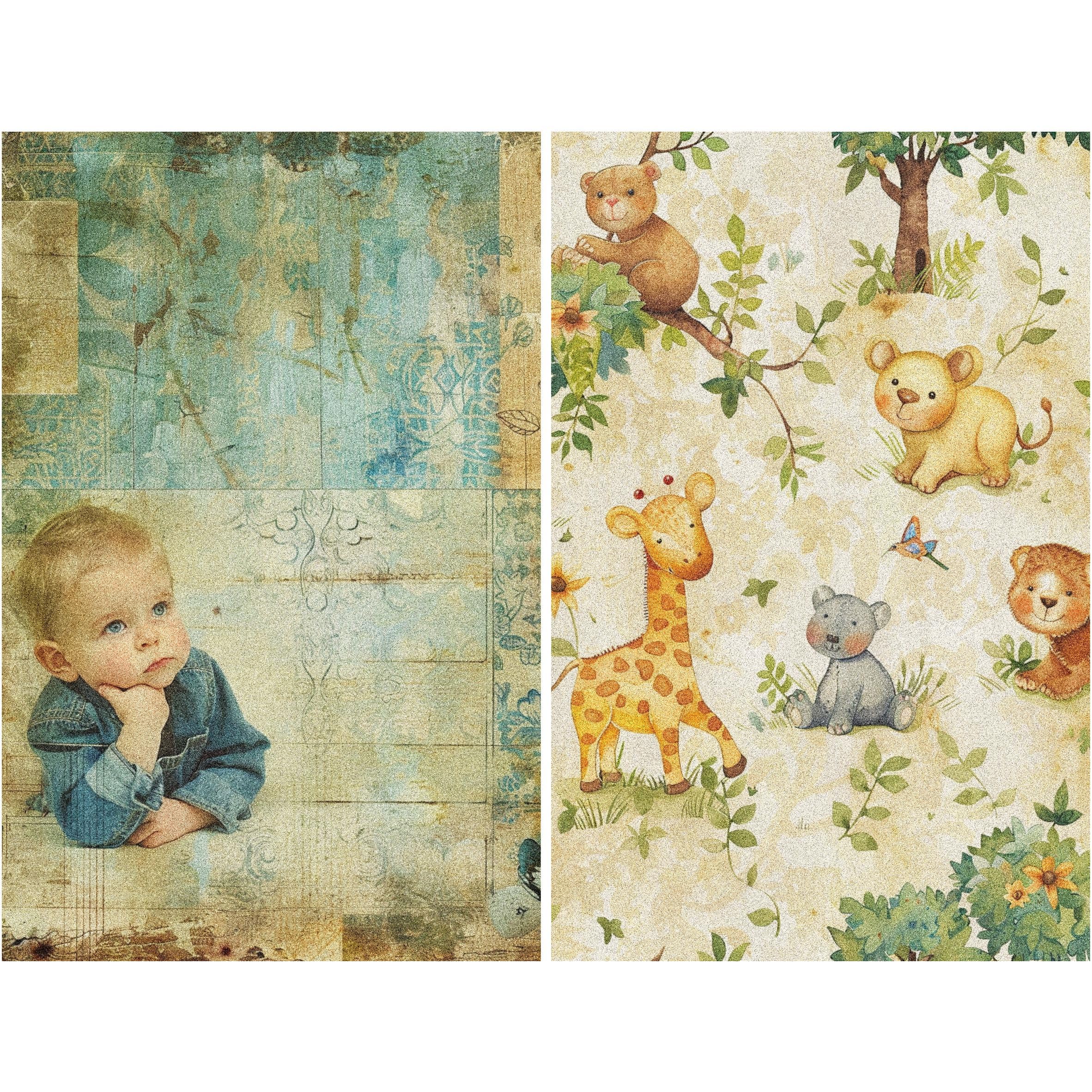 Post Card Rice Paper – for Decoupage Scrapbooking Crafts