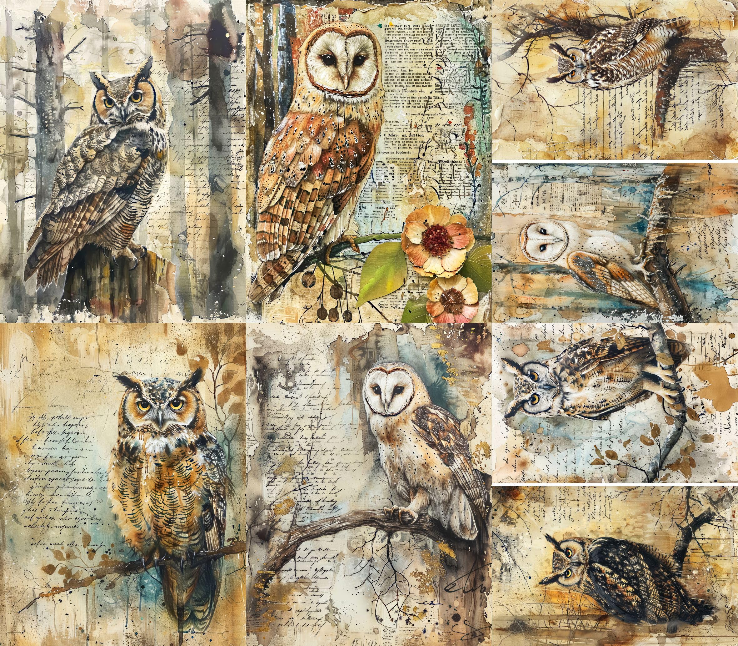 Animal Rice Papers – Decoupage Paper 6x Designs for Collage, Mixed Media, Card Making & Crafts, Decoupage by CRAFT KREATIVELY