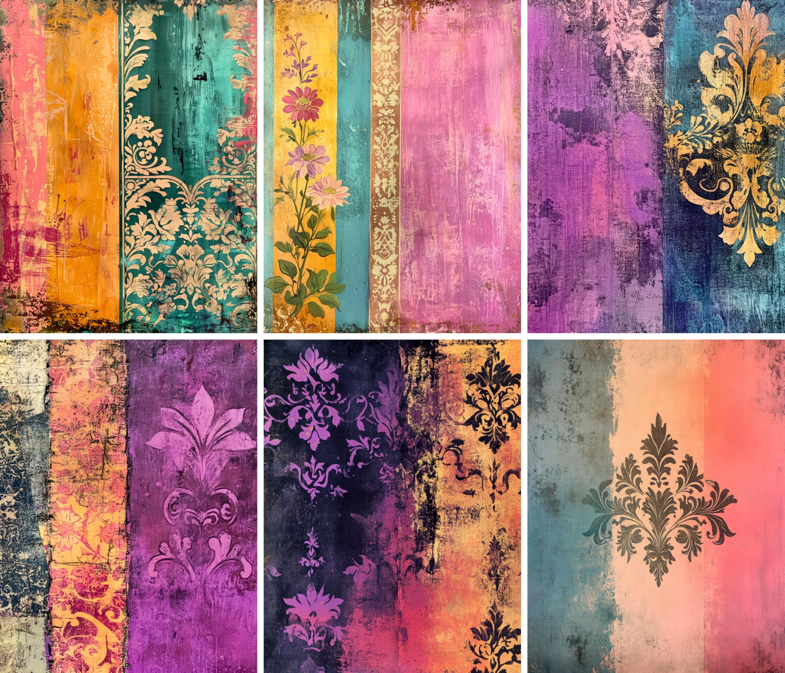 Decoupage Rice Paper, 20 x 26.5cm (6 Sheets) – 6x Decoupage Papers for Collage, Mixed Media, Card Making & Crafts, Decoupage by CRAFT KREATIVELY