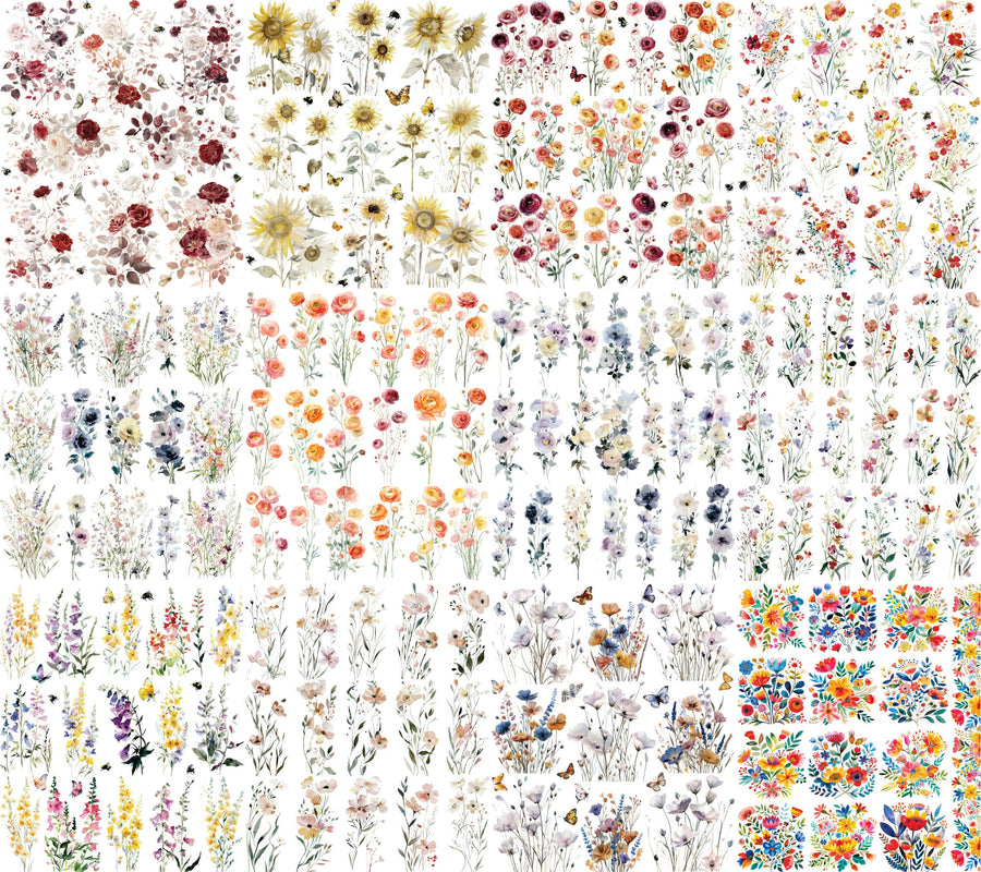 Flowers Rice Paper - Decoupage Scrapbook Cards Crafts